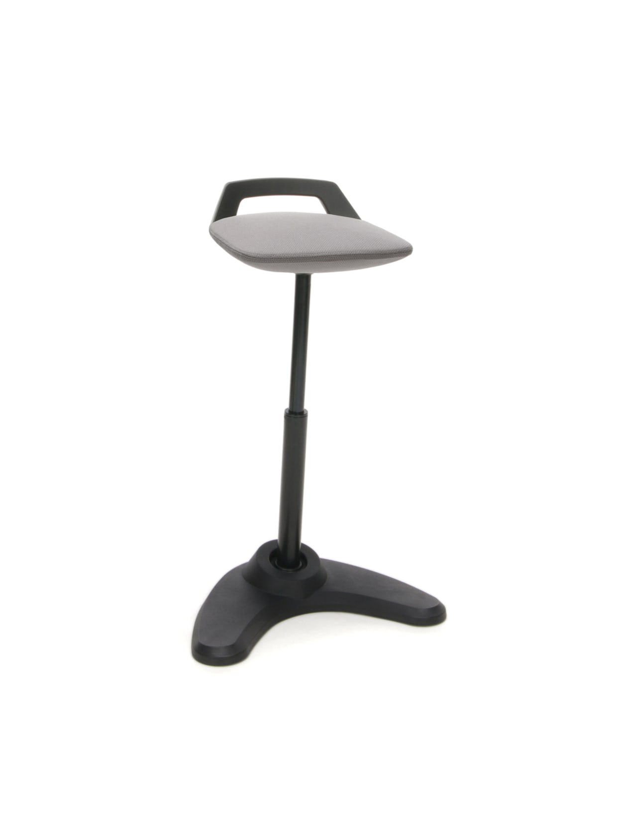 Ofm Vivo Height Adjustable Perch Stool Grayblack Office Depot