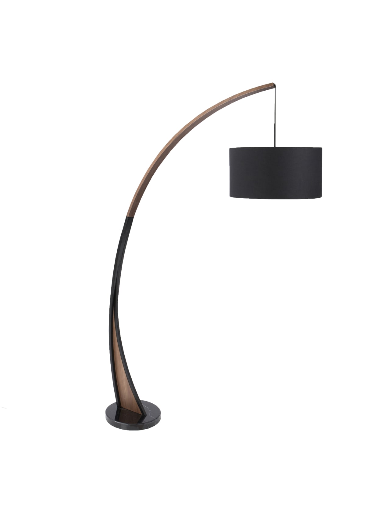 mid century black floor lamp