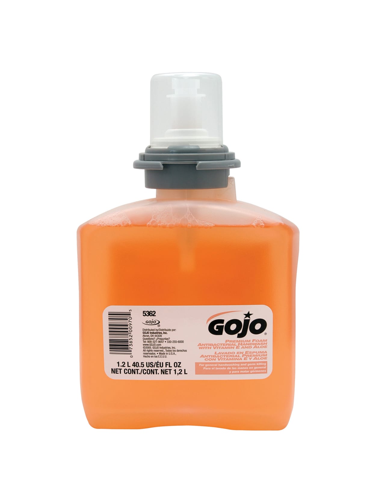 Gojo Tfx Touch Free Antibacterial Foam Hand Soap Orange Scent 40 5 Oz Bottle Office Depot