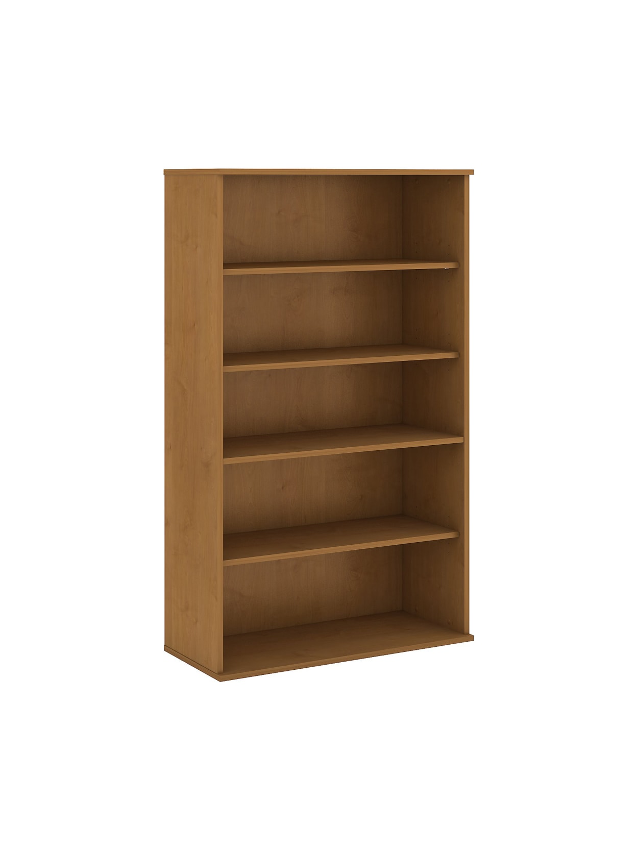 Bush Business Furniture 5 Shelf Bookcase 66 H Natural Cherry Standard Delivery Office Depot