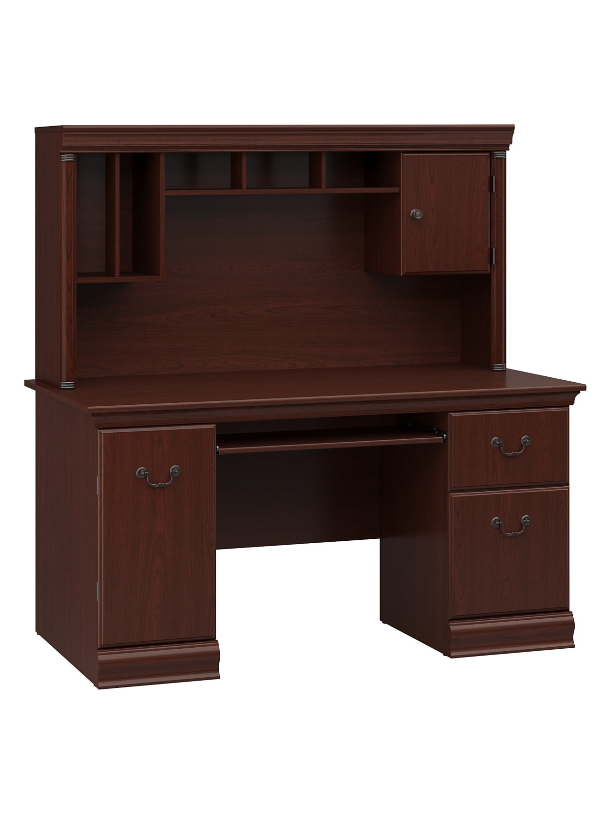 Bush Furniture Birmingham Office Desk With Hutch Harvest Cherry Standard Delivery Office Depot