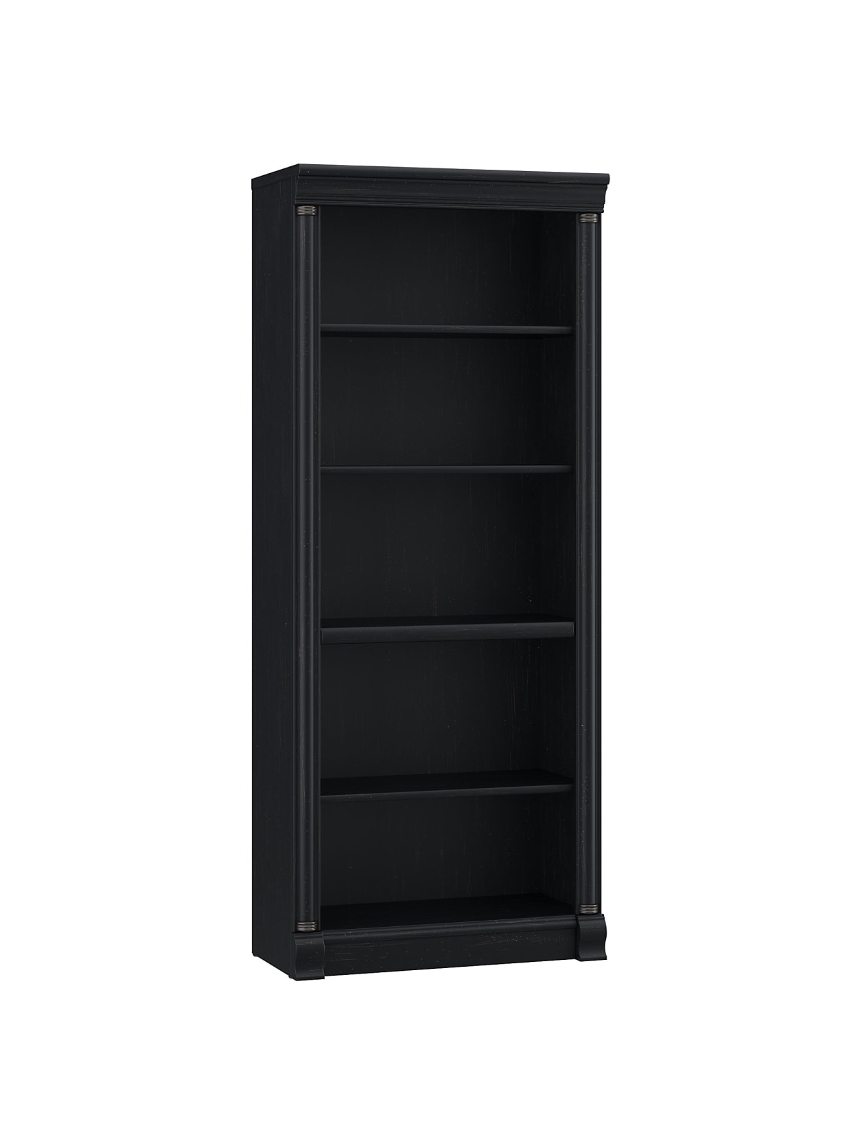 Bush Furniture Birmingham 5 Shelf Bookcase Antique Black Standard Delivery Office Depot
