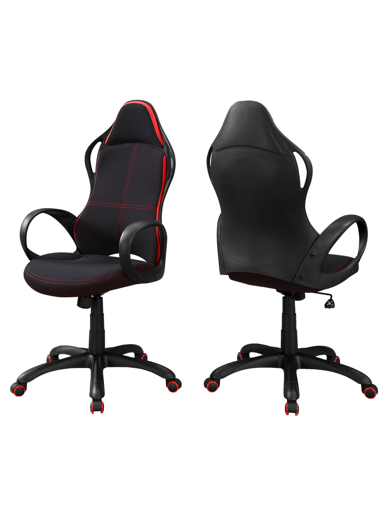 Monarch Specialties High Back Office Chair Blackred Office Depot