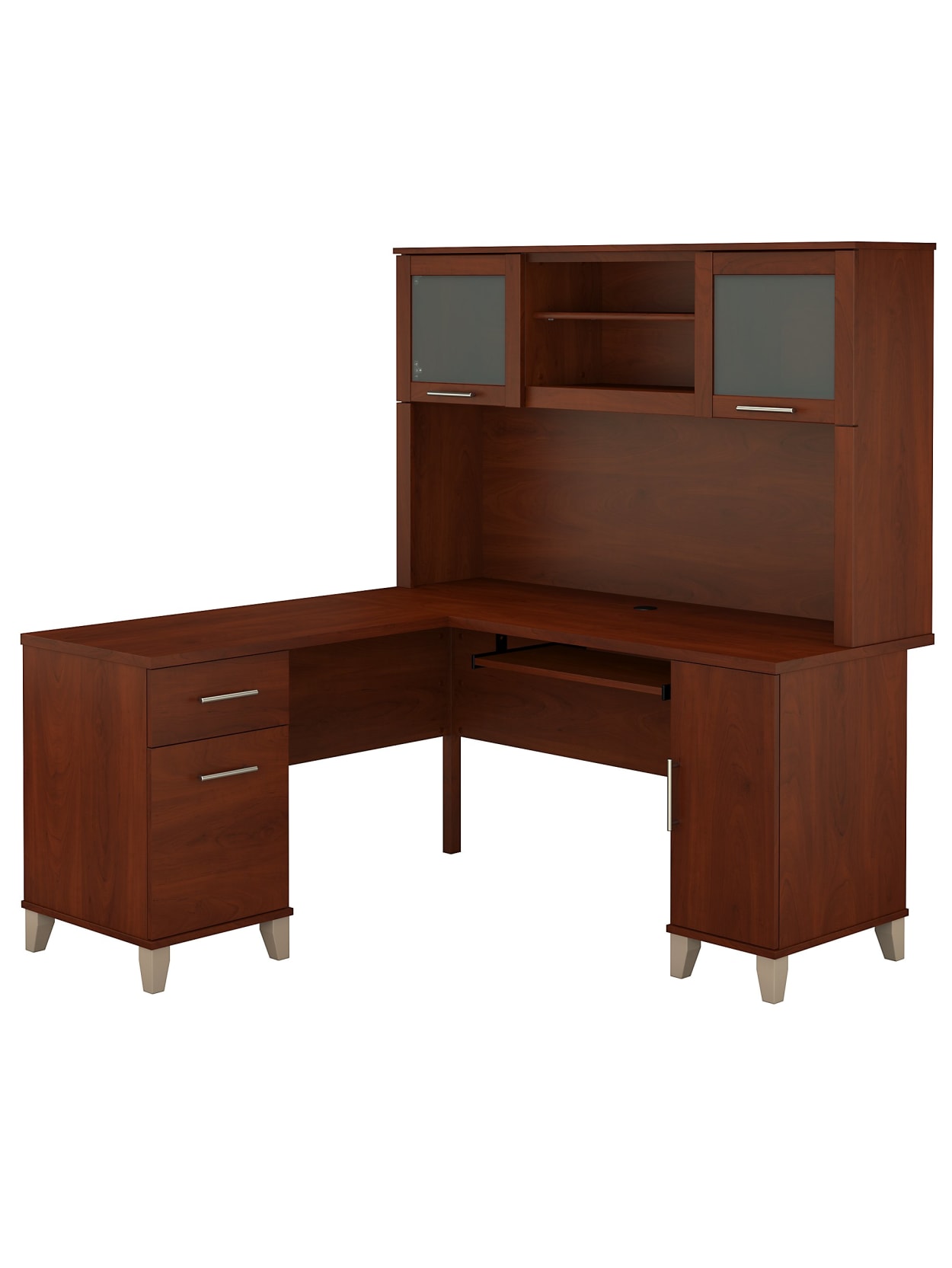 Bush Furniture Somerset L Shaped Desk With Hutch 60 W Hansen