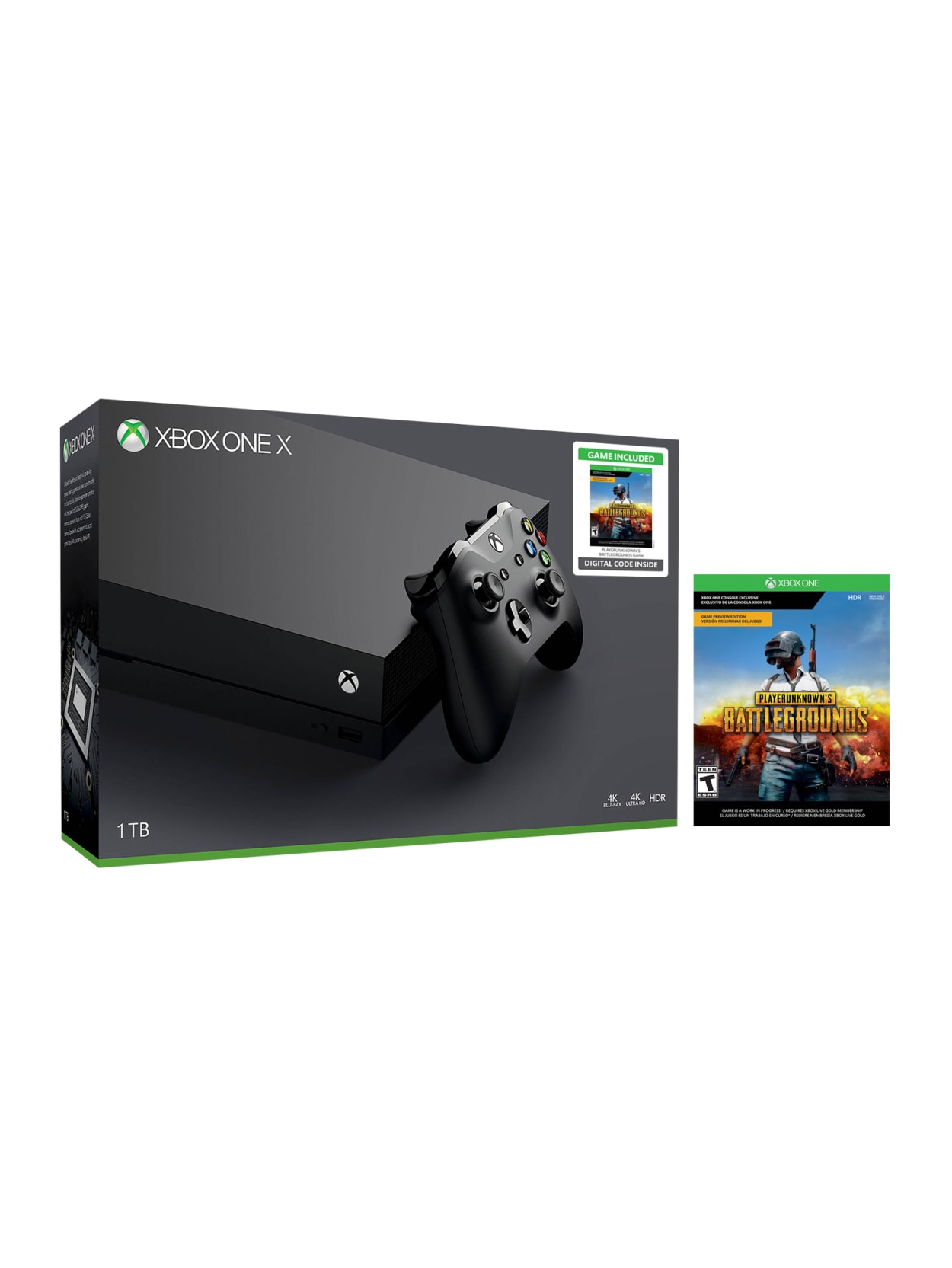 Microsoft Xbox One X With Pubg Bundle 1tb Office Depot