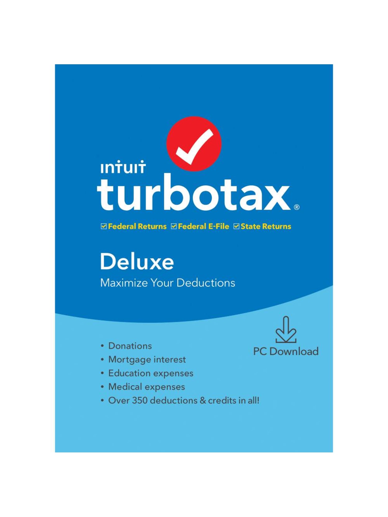 Turbotax 2019 Deluxe Federal State Office Depot
