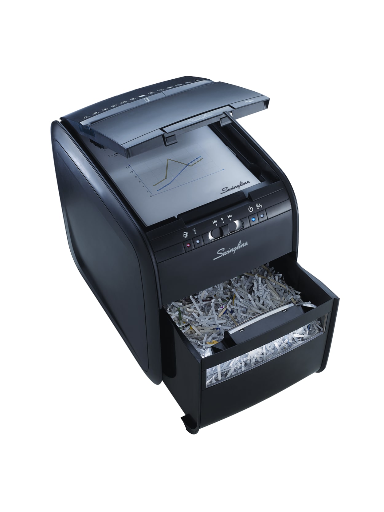 Stack And Shred 80x Auto Feed Cross Cut Shredder 80 Auto6 Manual