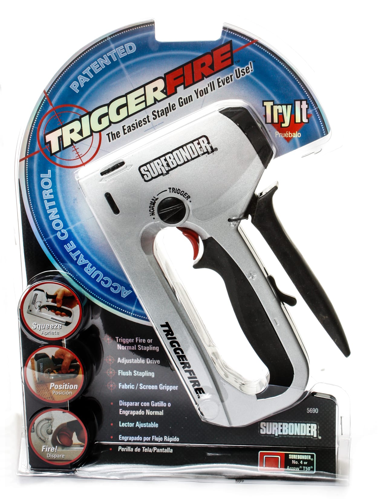 Surebonder Trigger Fire Heavy Duty Staple Gun Office Depot
