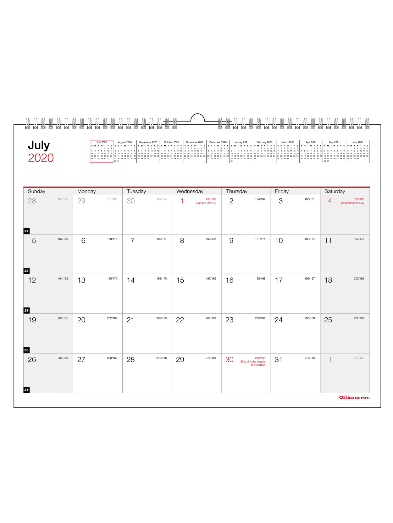 Office Depot Monthly Academic Desk Calendar 8 12 X 11 30percent