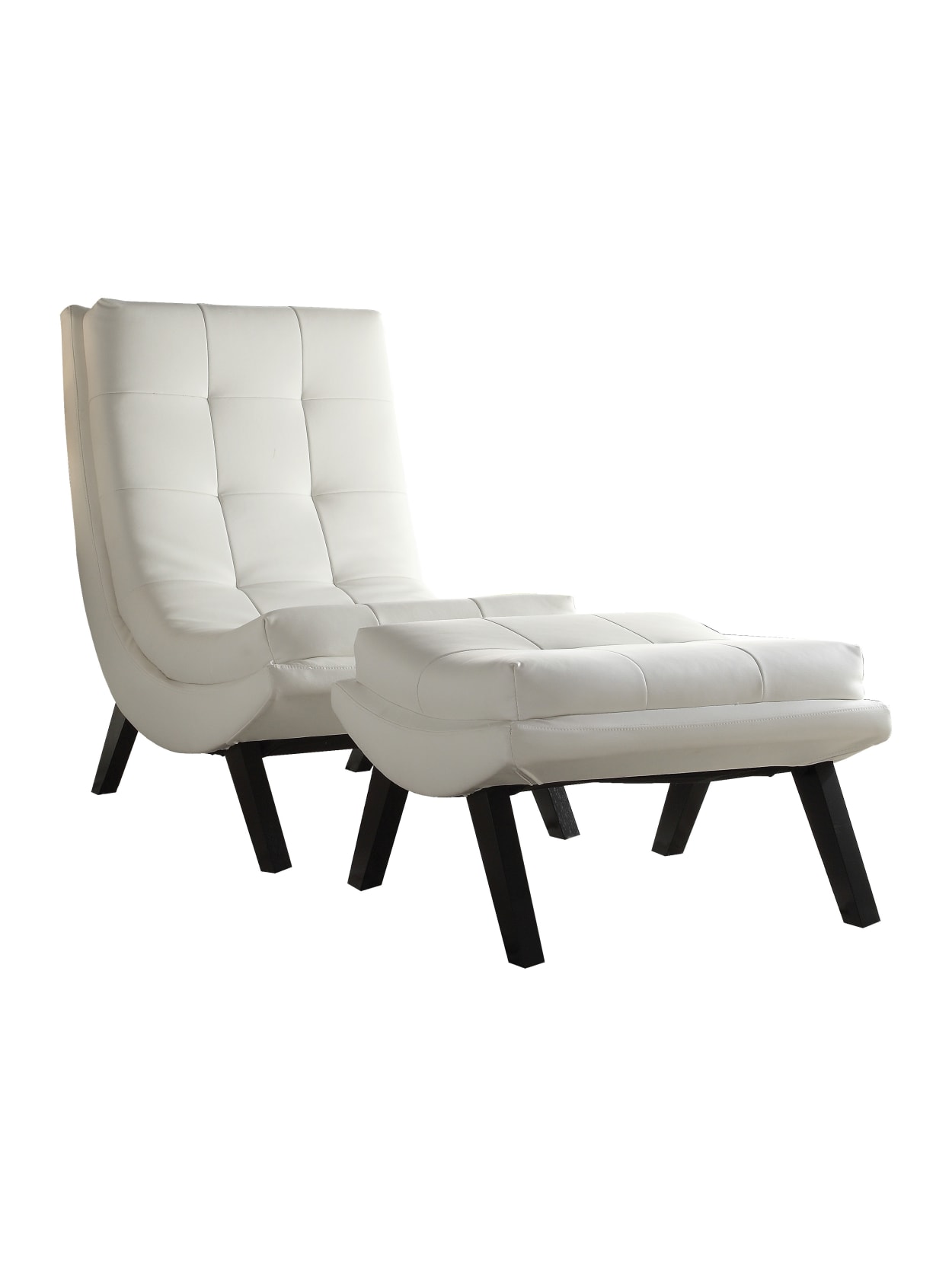 Office Star Avenue Six Tustin Lounge Chair And Ottoman Set Whiteblack Office Depot