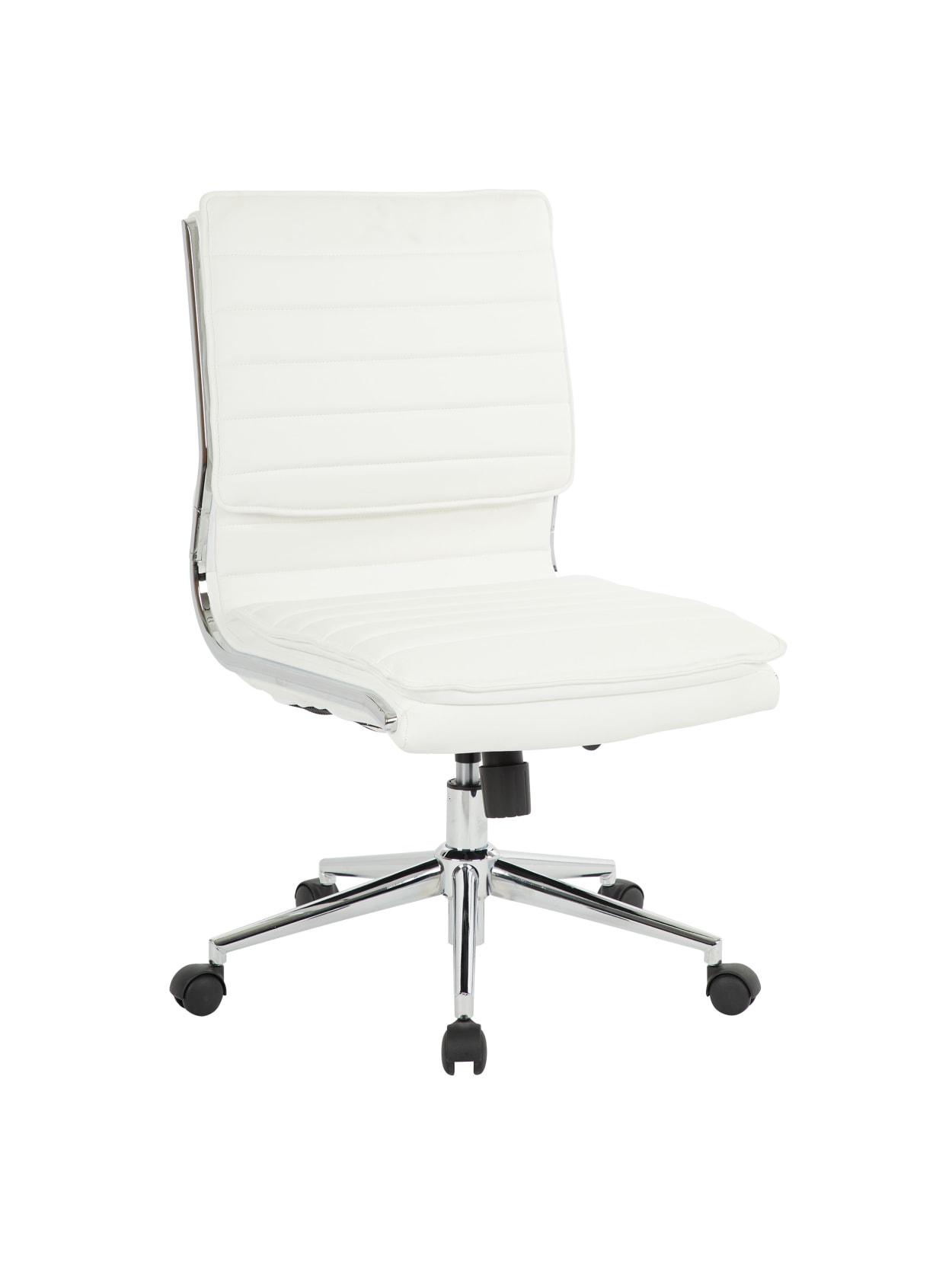 Office Star Pro Line Ii Spx Armless Bonded Leather Mid Back Chair Whitechrome Office Depot This chair is the perfect lumbar support chair for your office, one your back will thank you for. office star products
