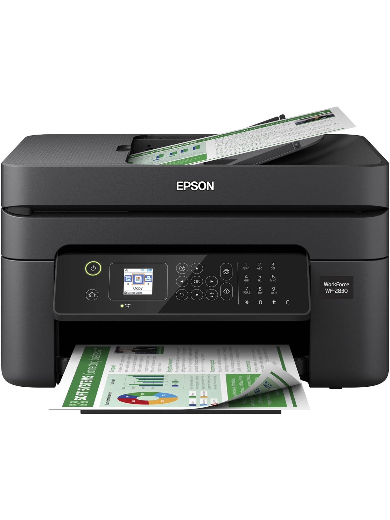 Epson Workforce Wf 2830 Wireless Color Inkjet All In One Printer Office Depot