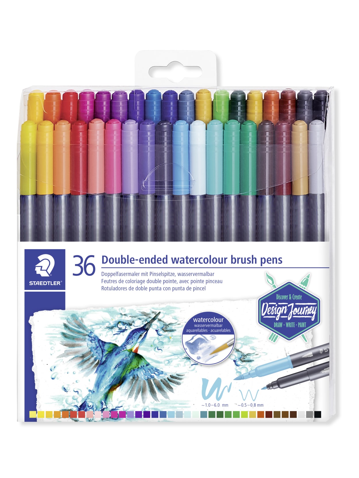 Staedtler Duo Ended Watercolor Markers 36 Pk Office Depot