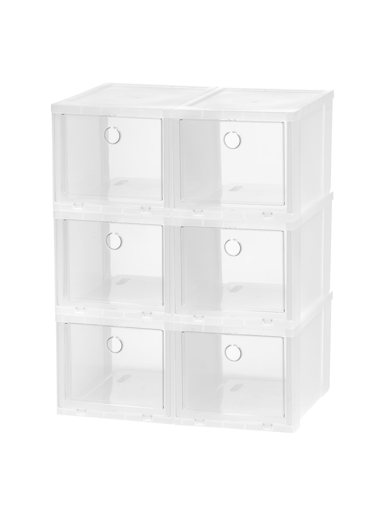 transparent drawer shoes box on Iris High Pull Down Shoe Boxes 6 Pk Office Depot