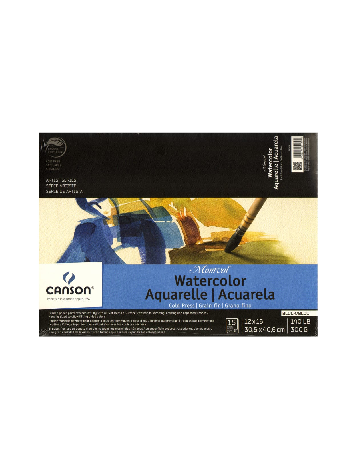 Canson Montval Watercolor Paper 12 X 16 15 Sheets Office Depot