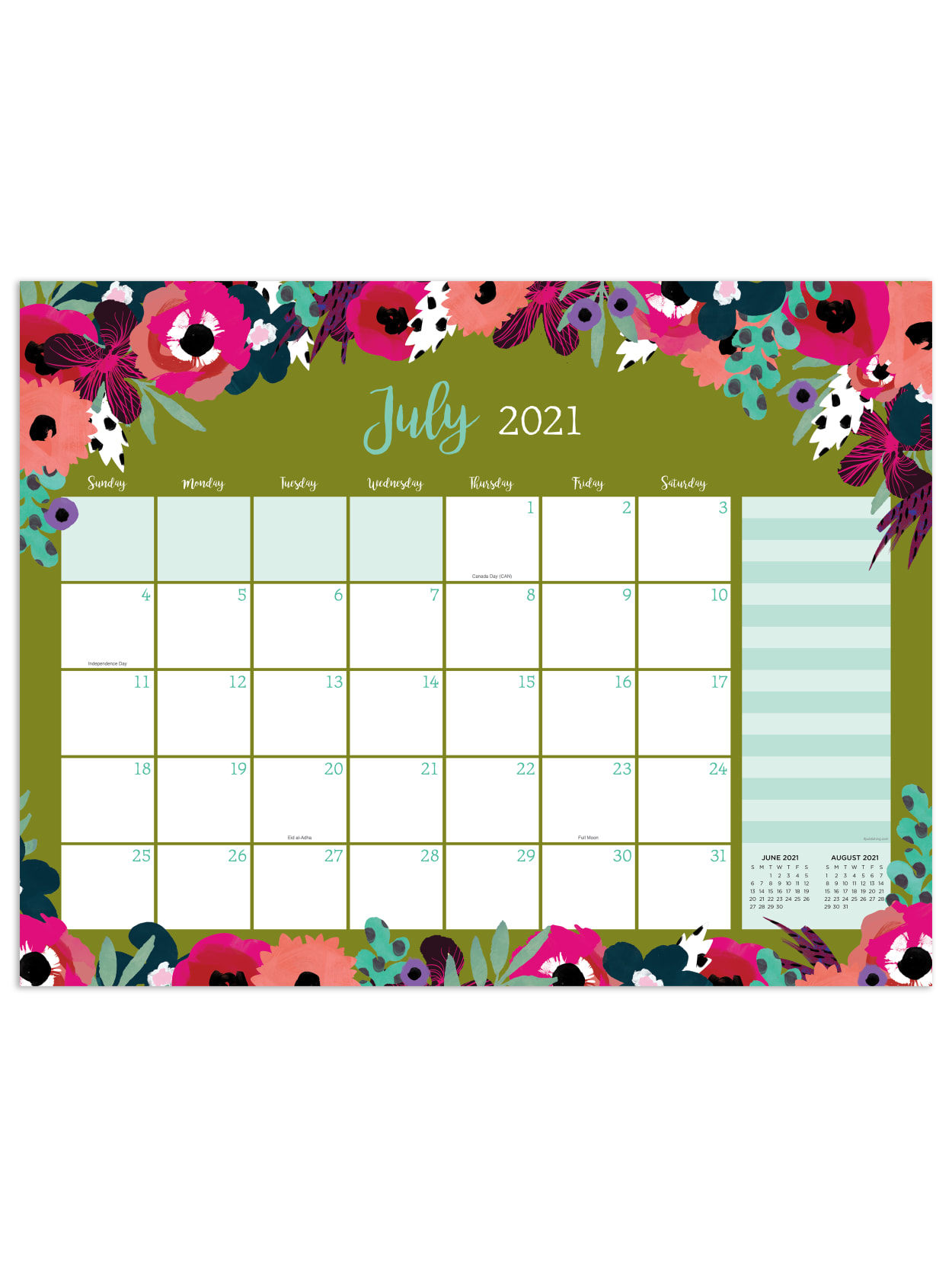 Tf Publishing Calendar Flowers July To June Office Depot