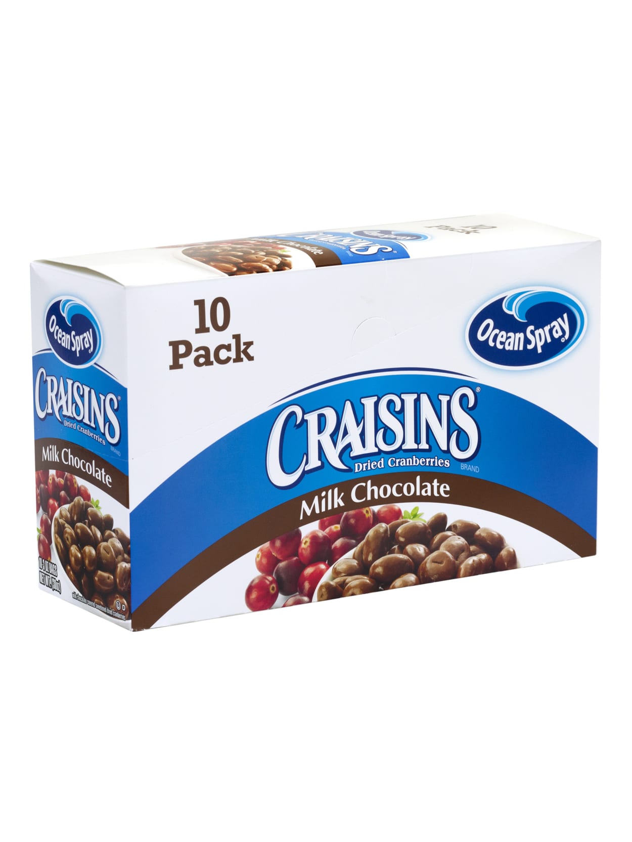 Ocean Spray Craisins Milk Chocolate Dried Cranberries 2 Oz 10 Count Office Depot
