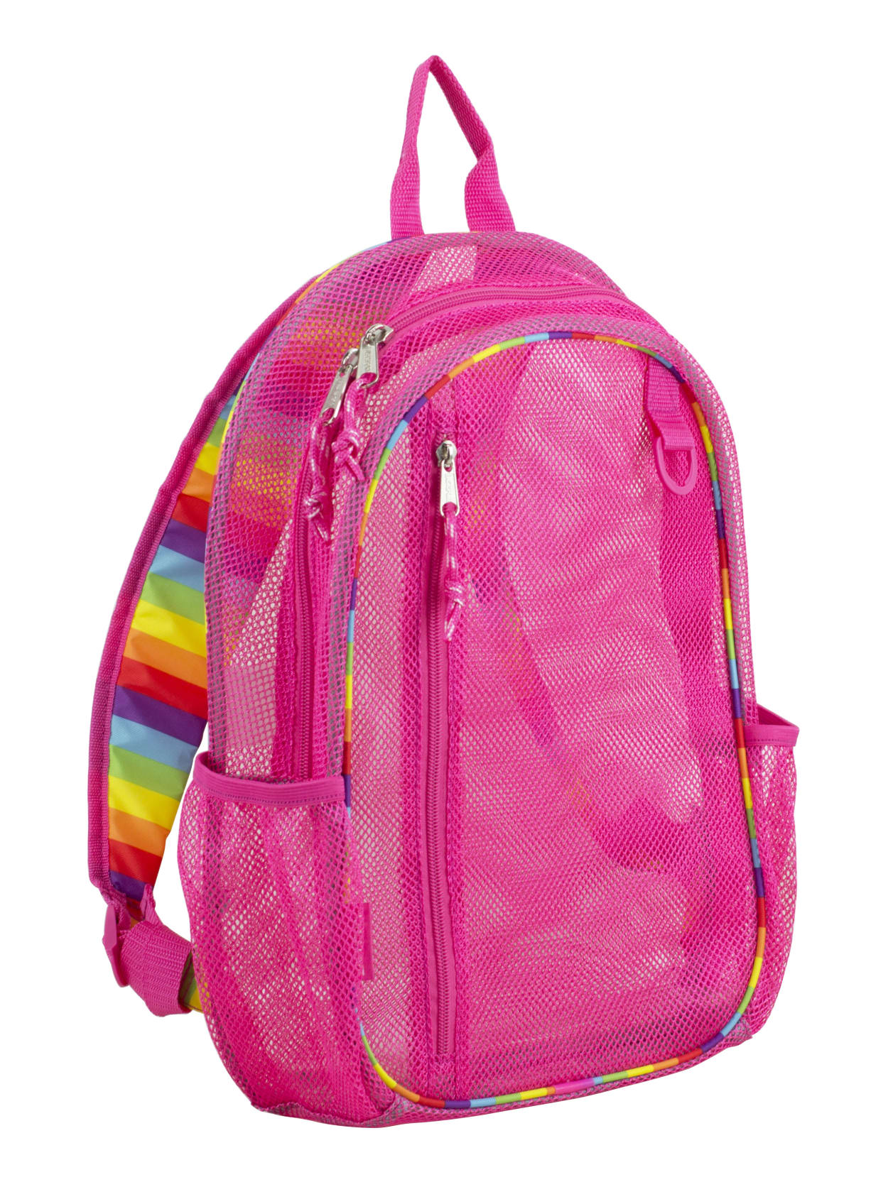 pink mesh backpacks