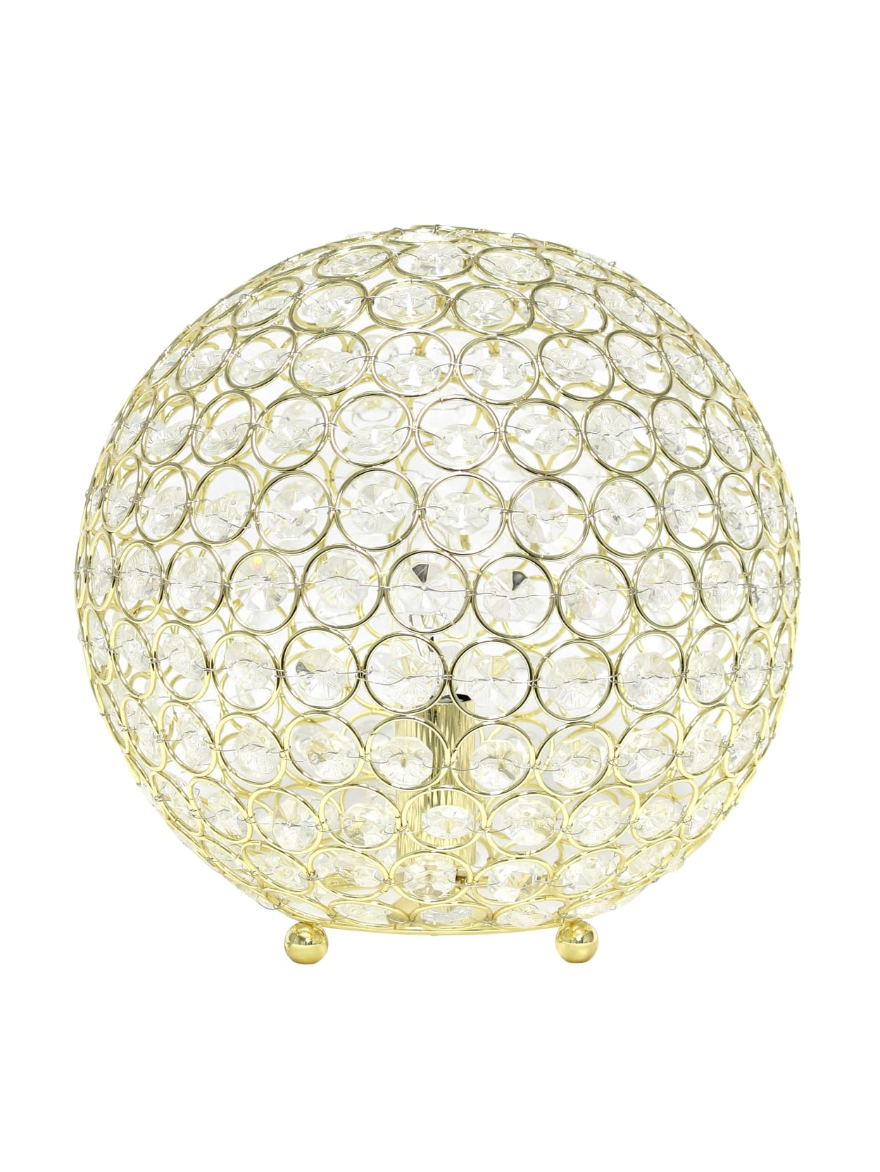 Elegant Designs Crystal Ball Table Lamp 10 H Gold Office Depot
