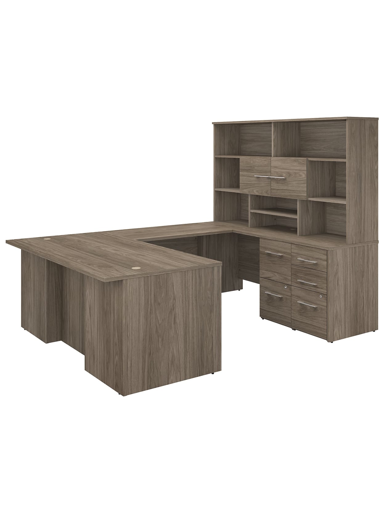 Bush Office 500 U Deskhutch Hickory Standard Office Depot