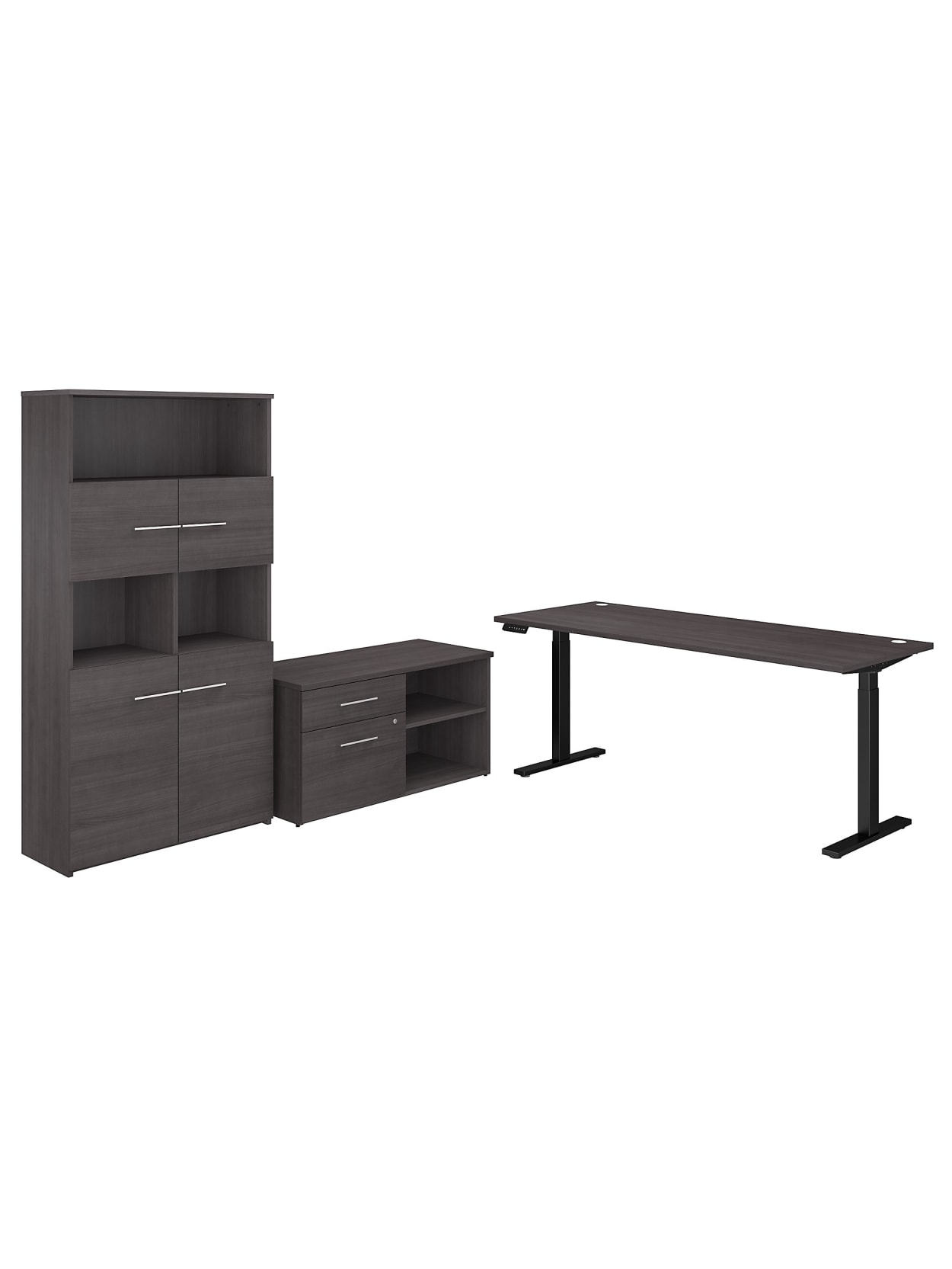 Bush Office 500 Deskbookcase Gray Standard Office Depot