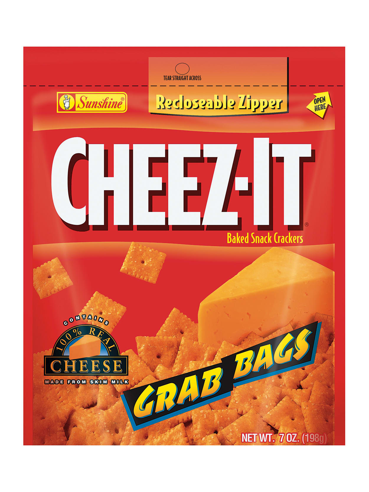 Cheez It Baked Snack Crackers Cheddar 7 Oz Bag Office Depot