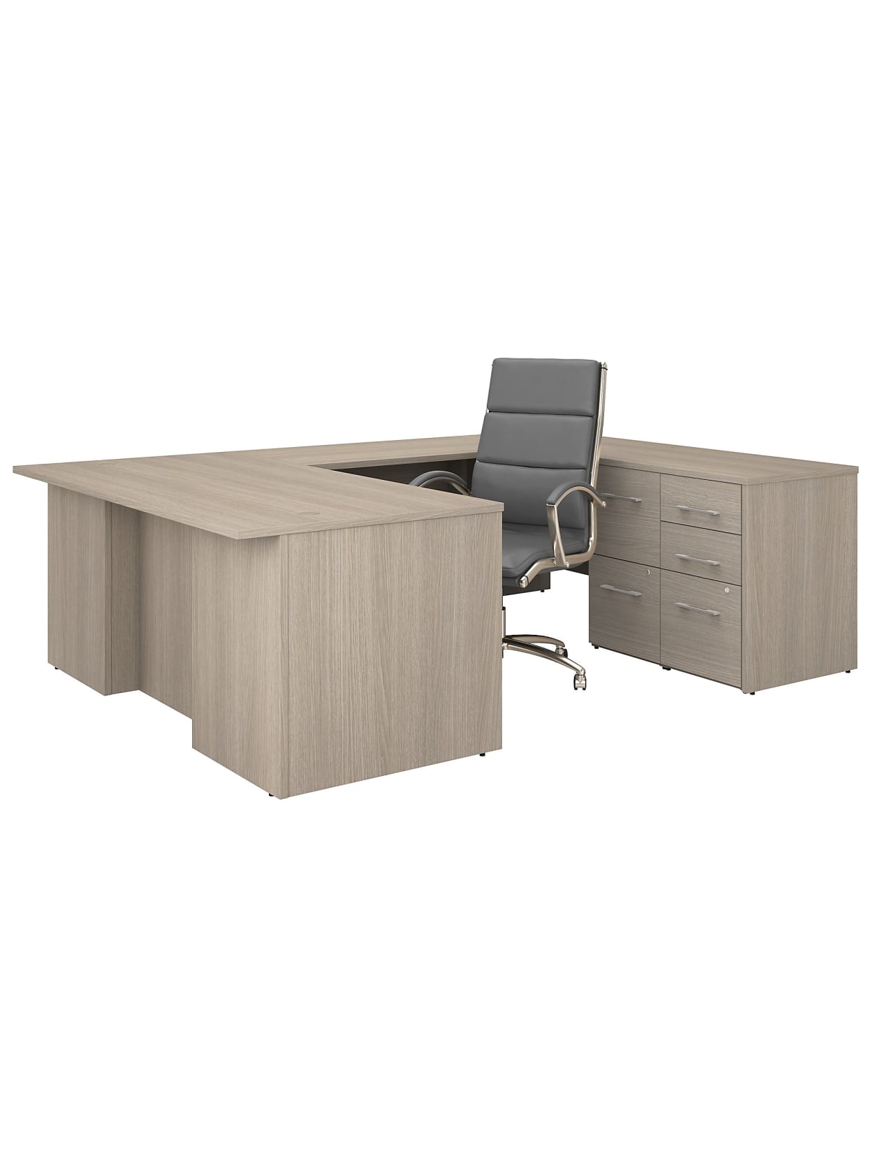 Bush Office 500 U Deskchair Oak Premium Office Depot