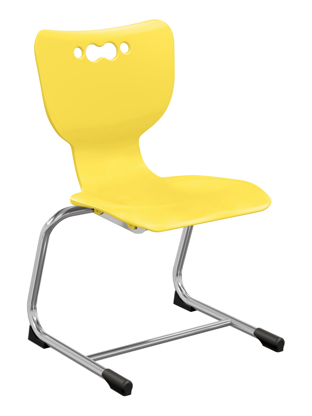 Hierarchy Stackable Cantilever Student Chairs 16 Yellowchrome Set Of 5 Chairs Office Depot