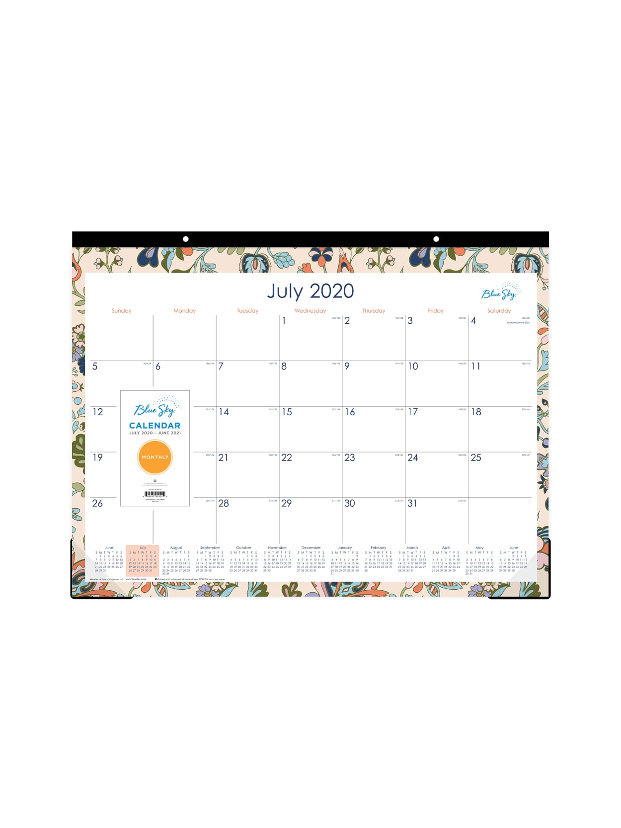 Blue Sky Desk Calendar Floral 118097 A Office Depot