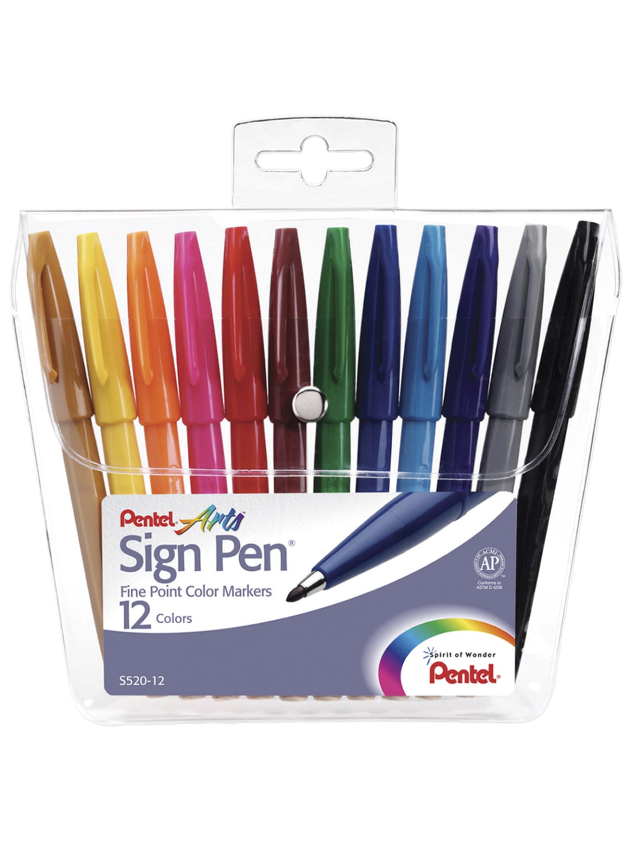 Pentel Sign Pens Fine Point 2 0 Mm Assorted Ink Colors Pack Of 12 Pens Office Depot Pentel touch sign fude brush pens are one of the most sought after brushpens in the world, highly recommended by noted brush calligraphy artists for their unique flexible tip, which gives just the right amount of control over the strokes. pentel