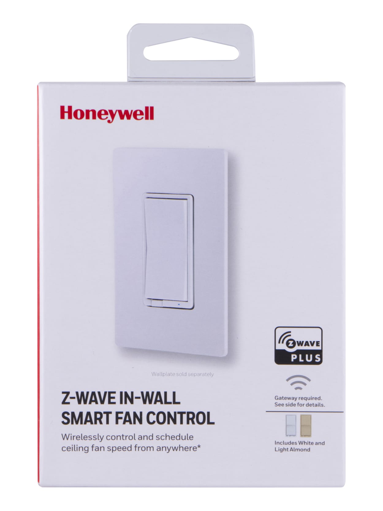 Honeywell Z Wave Plus In Wall Smart Fan Control Switch White
