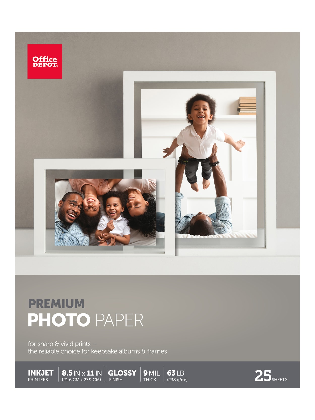 Office Depot Brand Premium Photo Paper Gloss Letter Size 8 12 X 11 9 Mil Pack Of 25 Sheets Office Depot