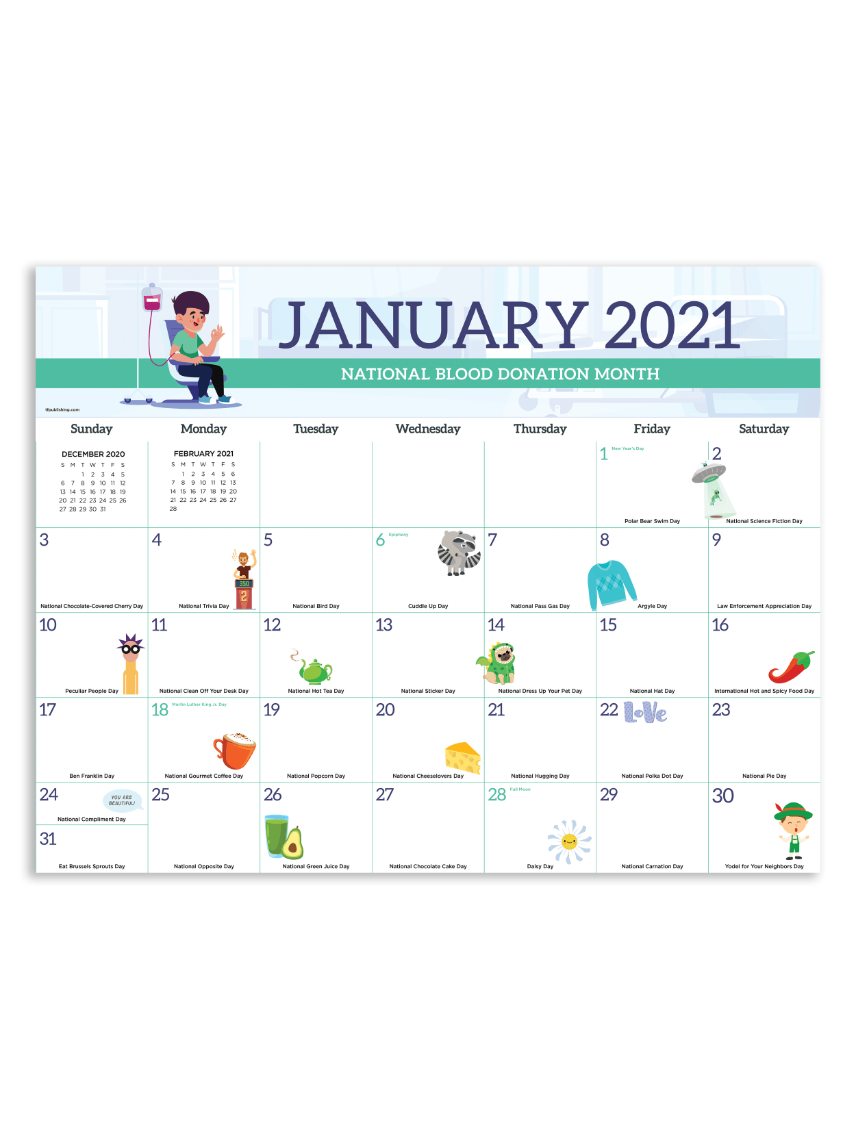 Desk Pad Calendar Every Day Holiday 2021 Office Depot The calendar has weeks start on monday. tf publishing