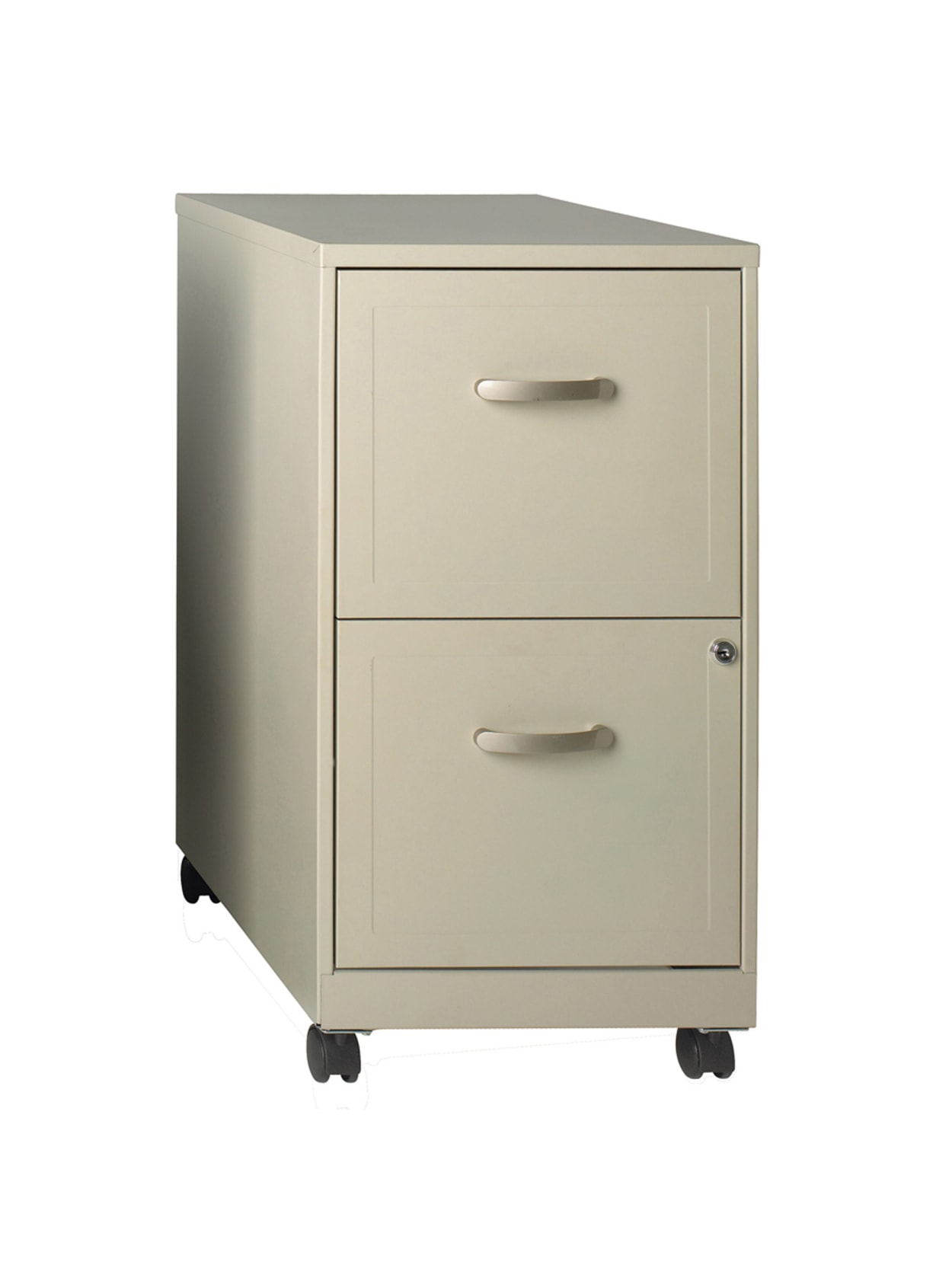 Realspace 18 D Vertical 2 Drawer Mobile File Cabinet Metal Stone Office Depot