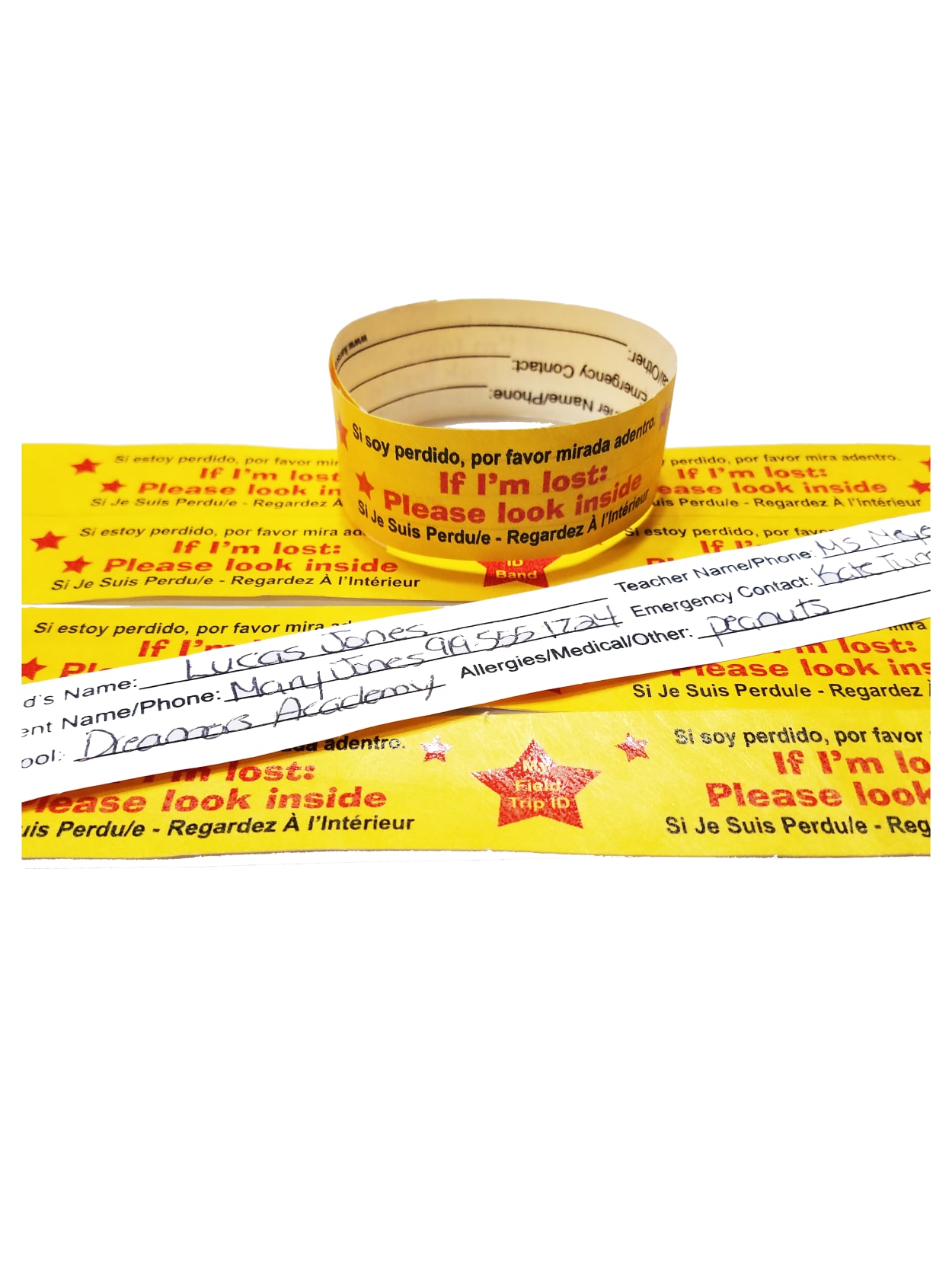 Kenson Parenting Solutions Field Trip Safety Id Bands Gold Pack Of 25 Bands Office Depot