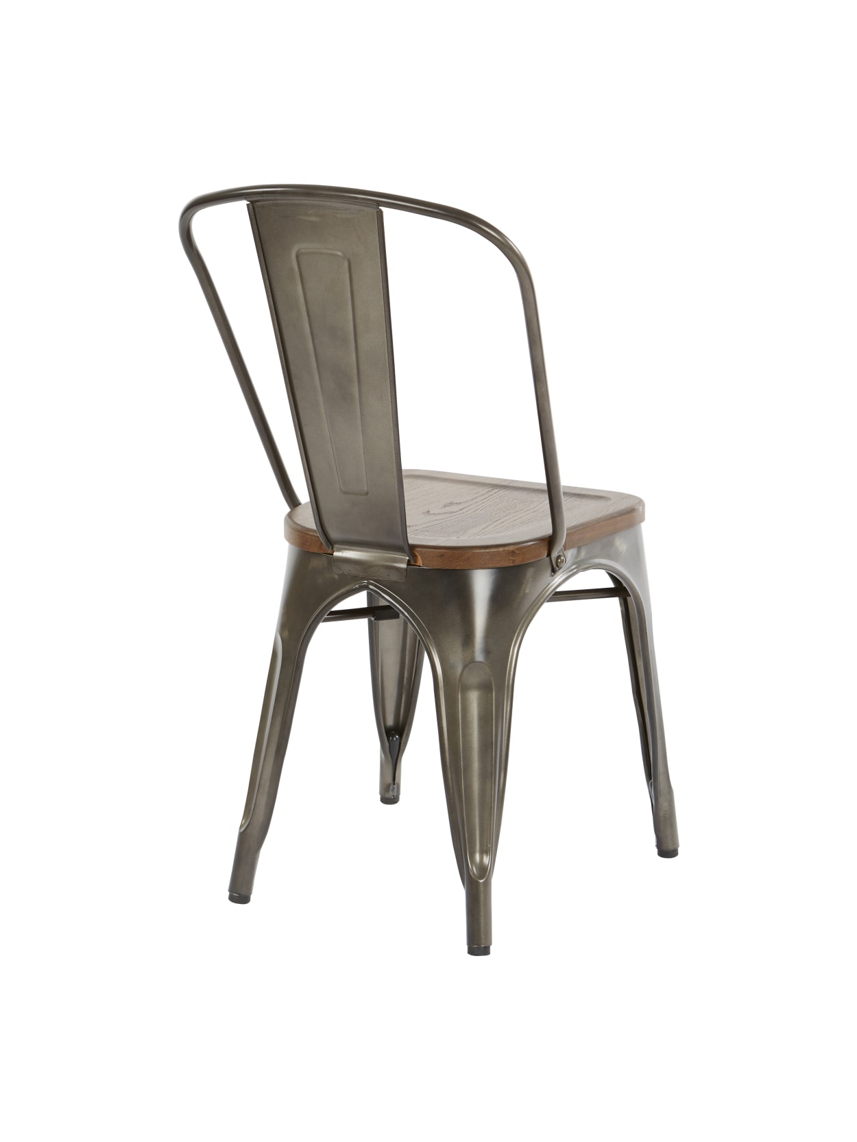 Office Star Indio Metal Chairs Vintage Ash Walnutmatte Gunmetal Set Of 4 Chairs Office Depot