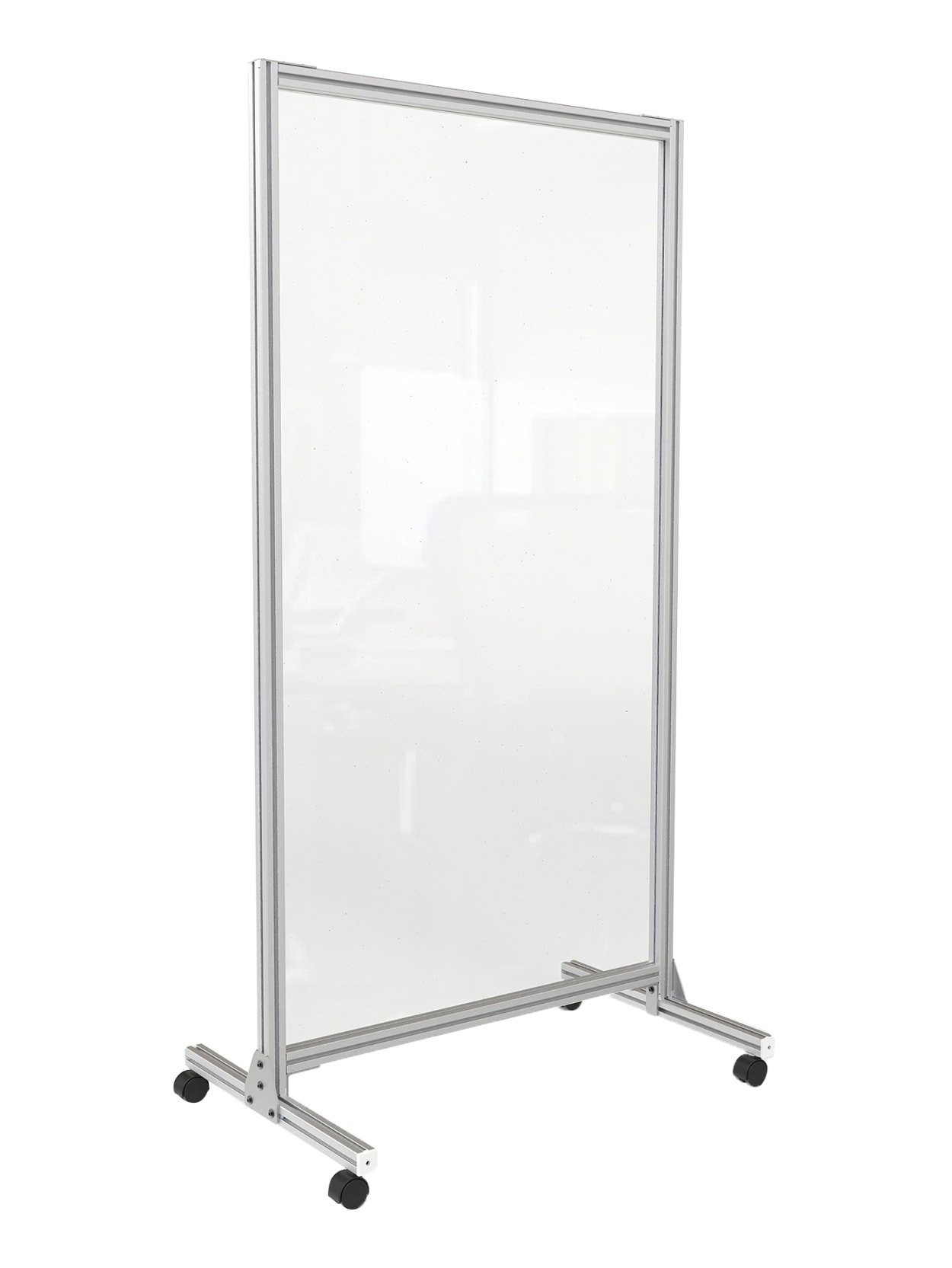 rack dividers plastic on Ghent Plastic Mobile Room Divider 74 X 38 Clear Office Depot