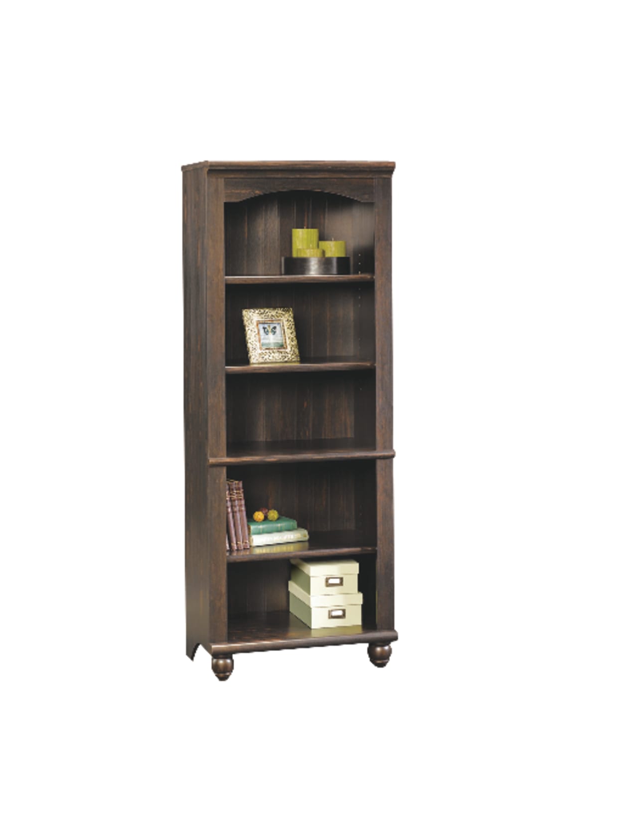 Sauder Harbor View 5 Shelf Bookcase Antique Paint Office Depot