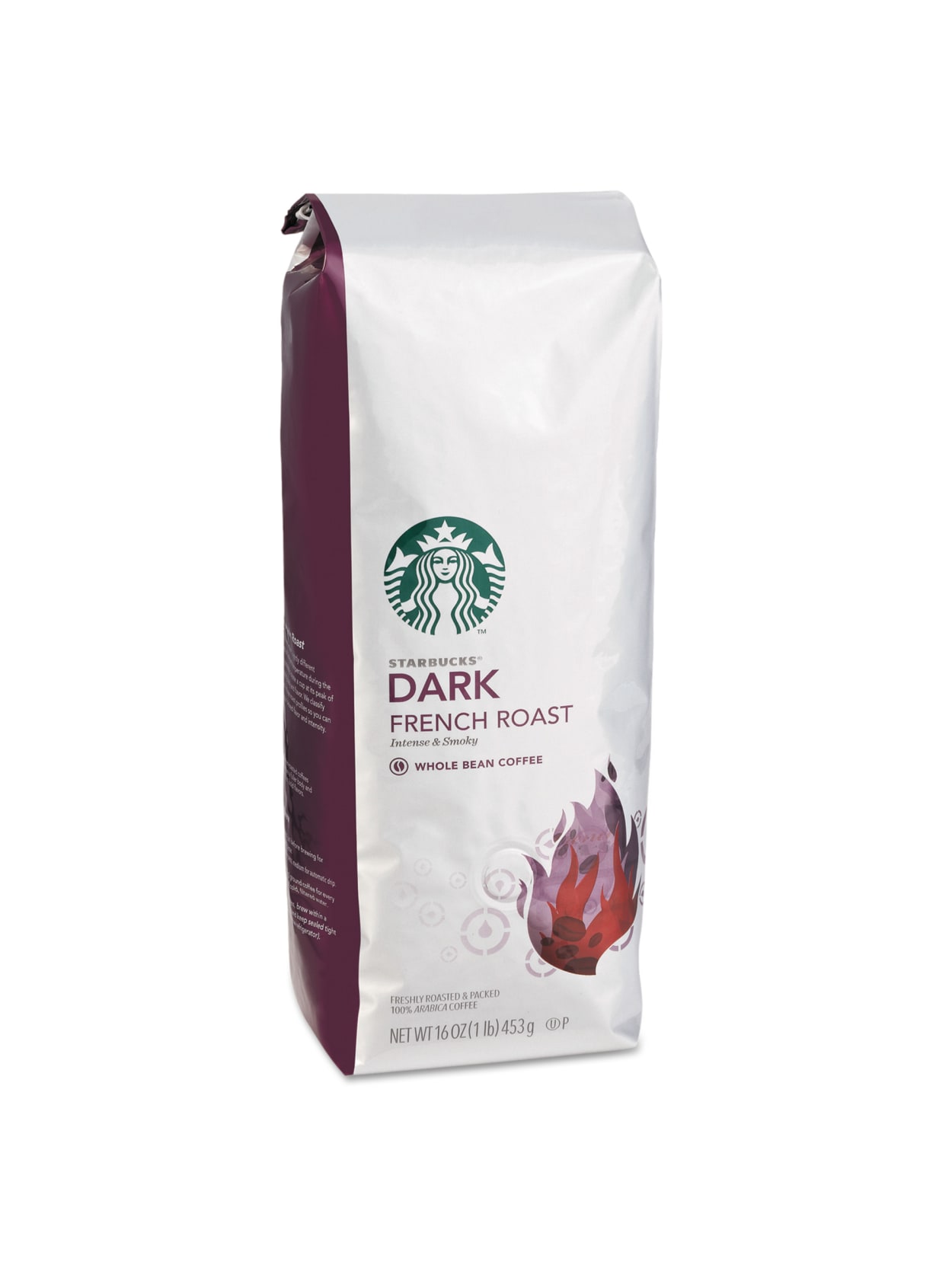 Starbucks French Roast Whole Bean Coffee 1lb Office Depot