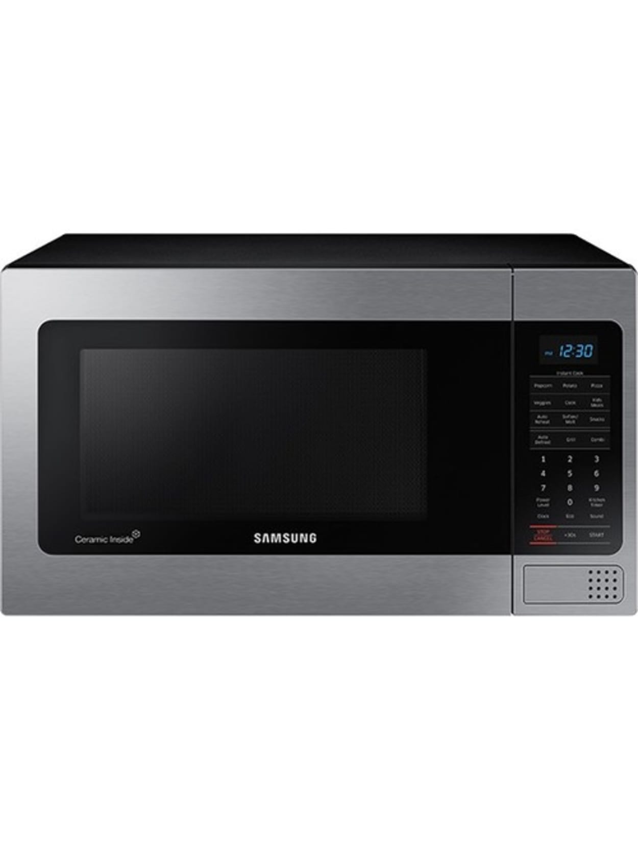 Samsung 2 1 Cu Ft Over The Range Powergrill Microwave With Sensor Cook In Fingerprint Resistant Black Stainless Me21k7010dg The Home Depot