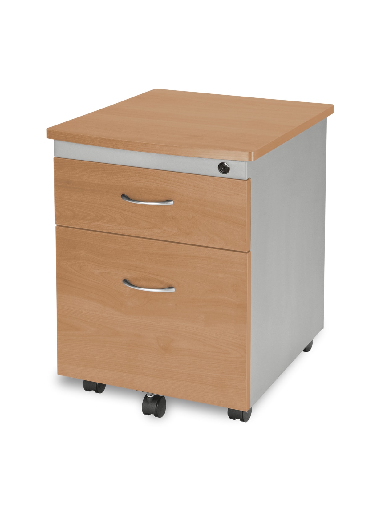 Officemax 24 D Vertical 2 Drawer Mobile Pedestal File Cabinet Maple Office Depot