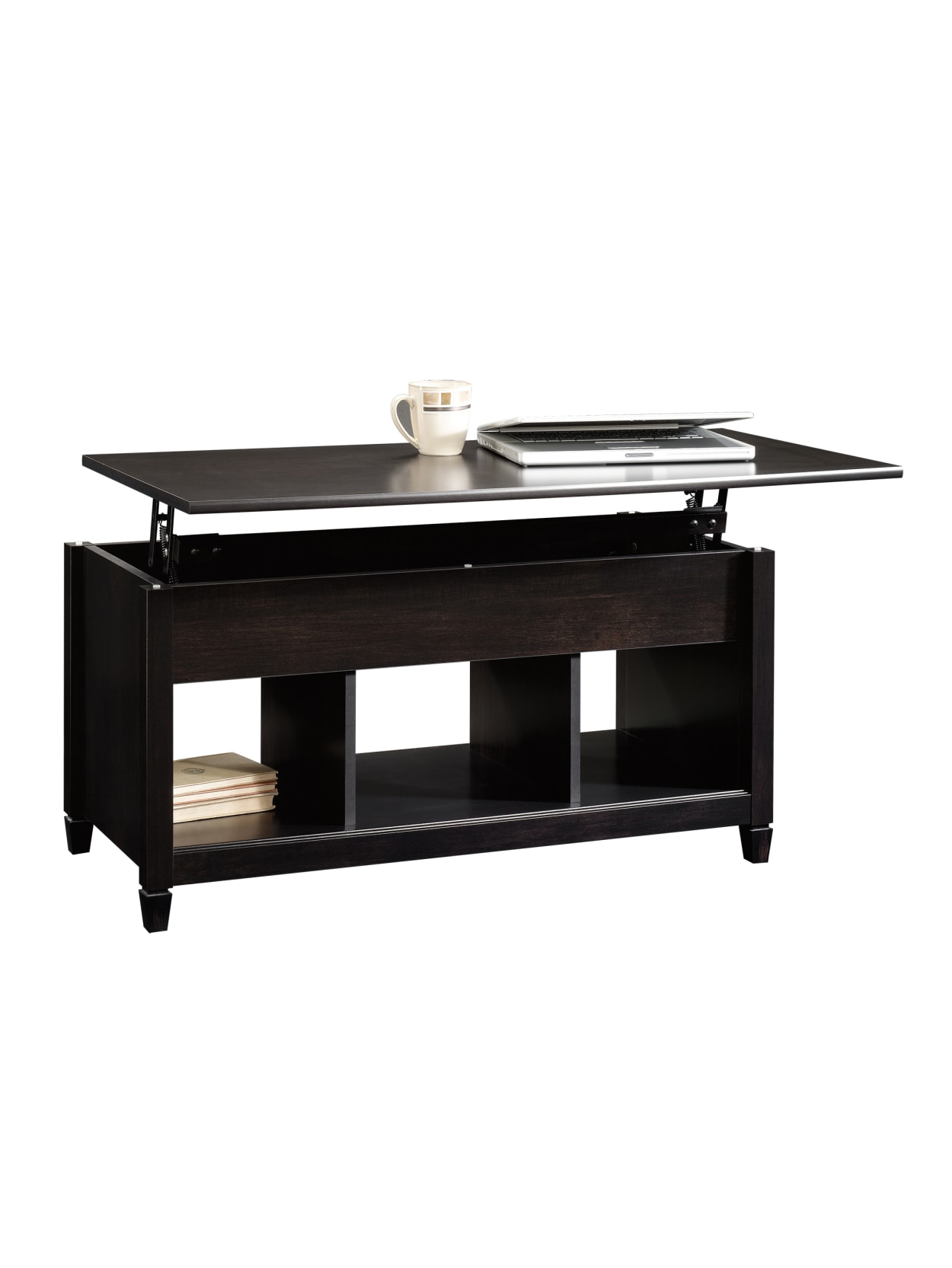 Sauder Edge Water Lift Top Coffee Table Estate Black   Office Depot