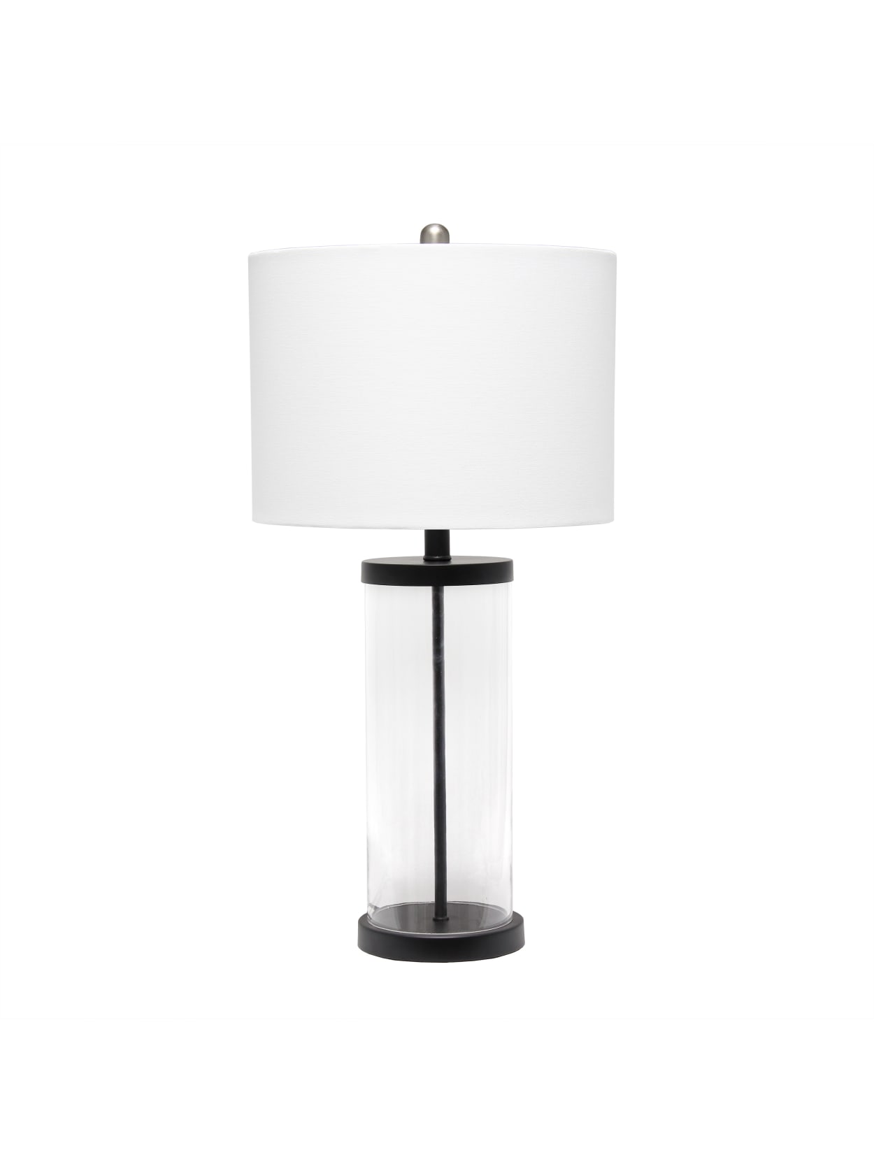 Lalia Home Glass Table Lamp Whiteblack Office Depot