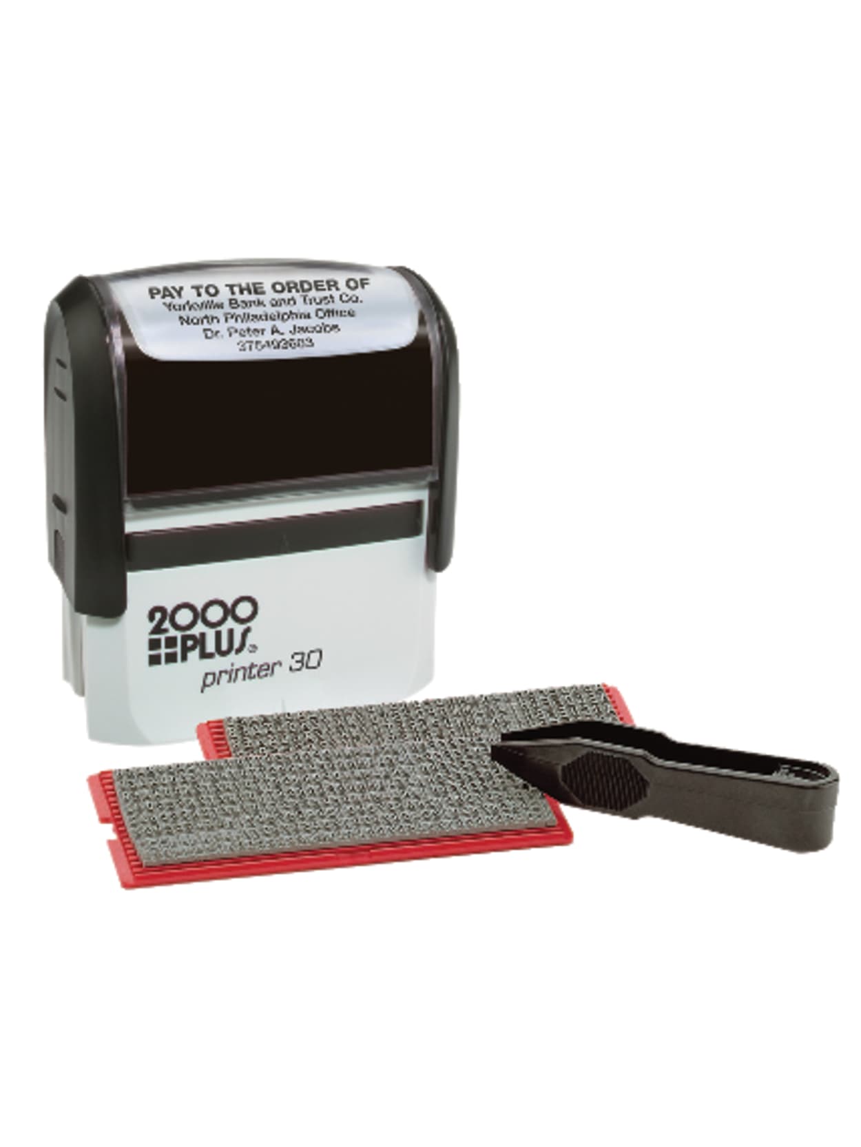 Cosco 2000plus Self Inking Print Kit 1 78 X 34 Impression Black Office Depot