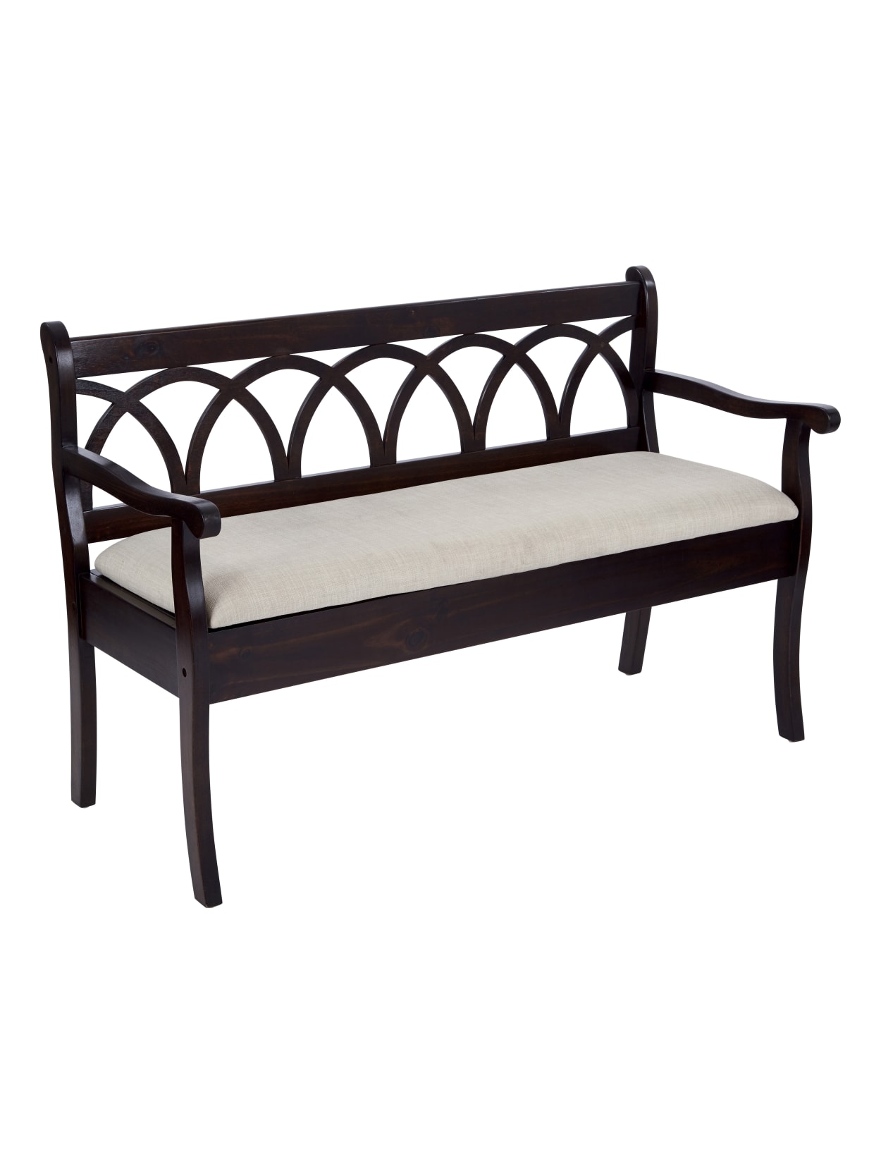 white storage bench with cushion on Ave Six Coventry Storage Bench Beigeantique Black Office Depot