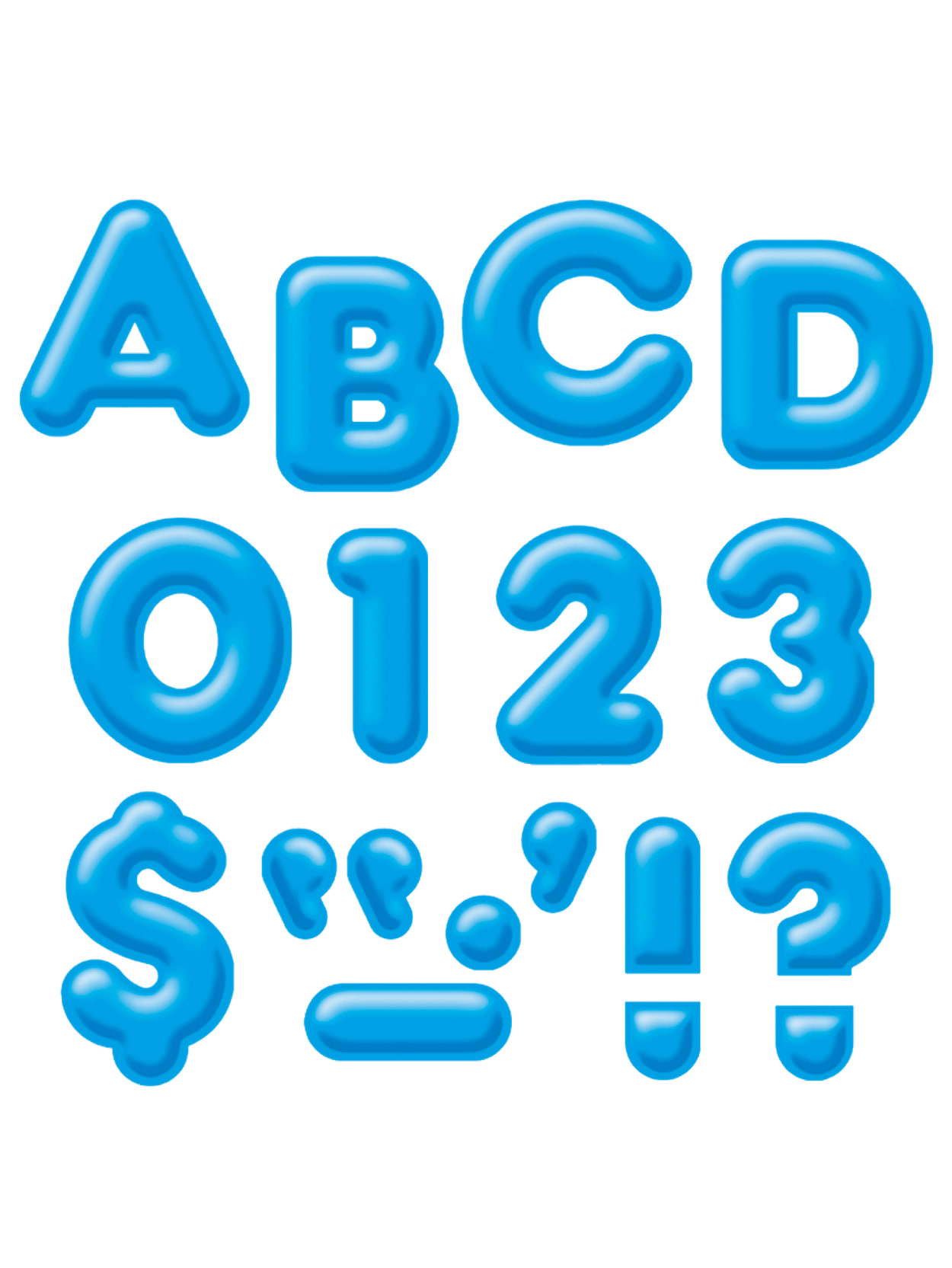 Trend Ready Letters Uppercase 3d Letters 4 Blue Pack Of 71