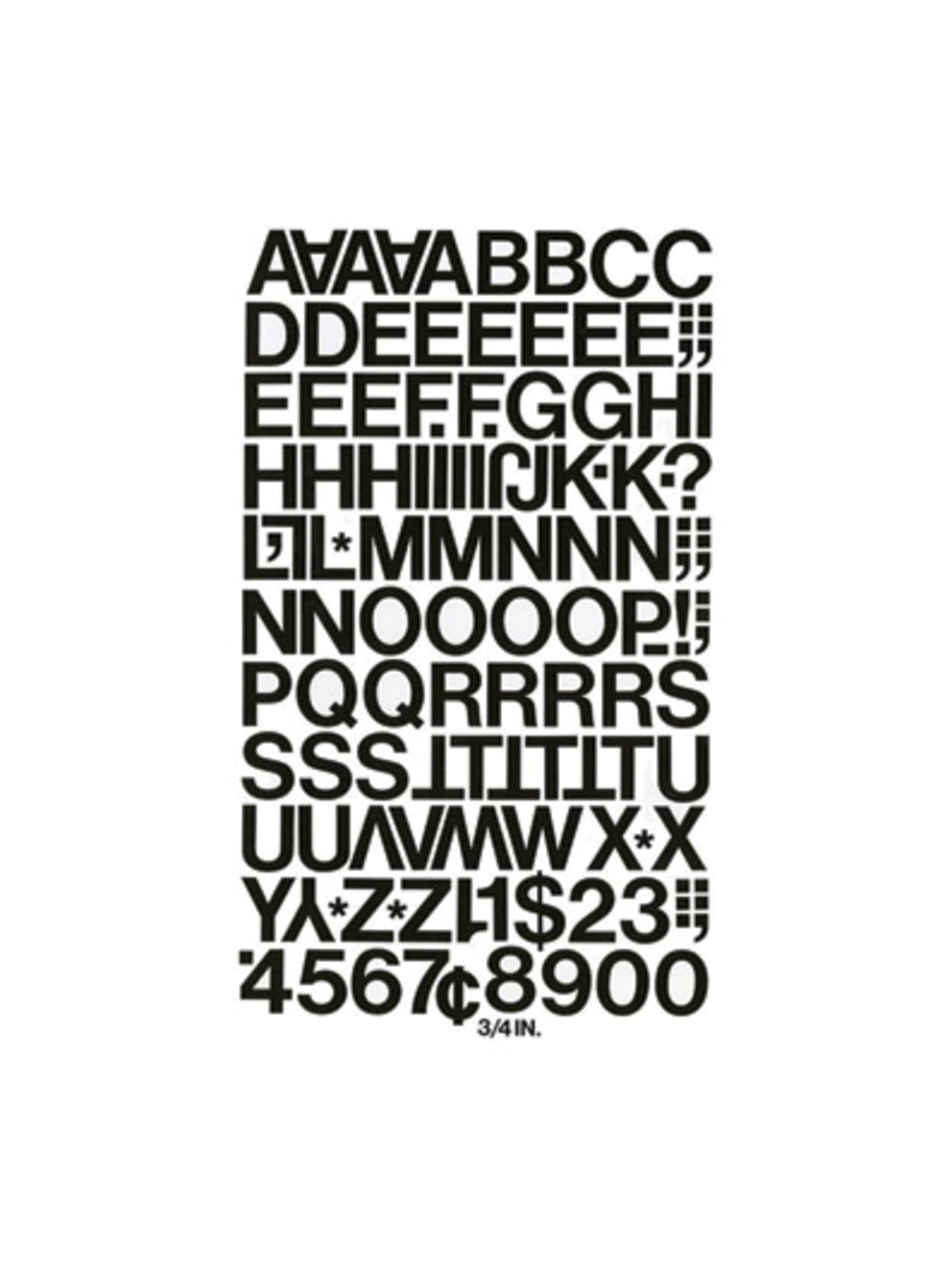 Lettersnumbers Vinyl 34 Bk Office Depot