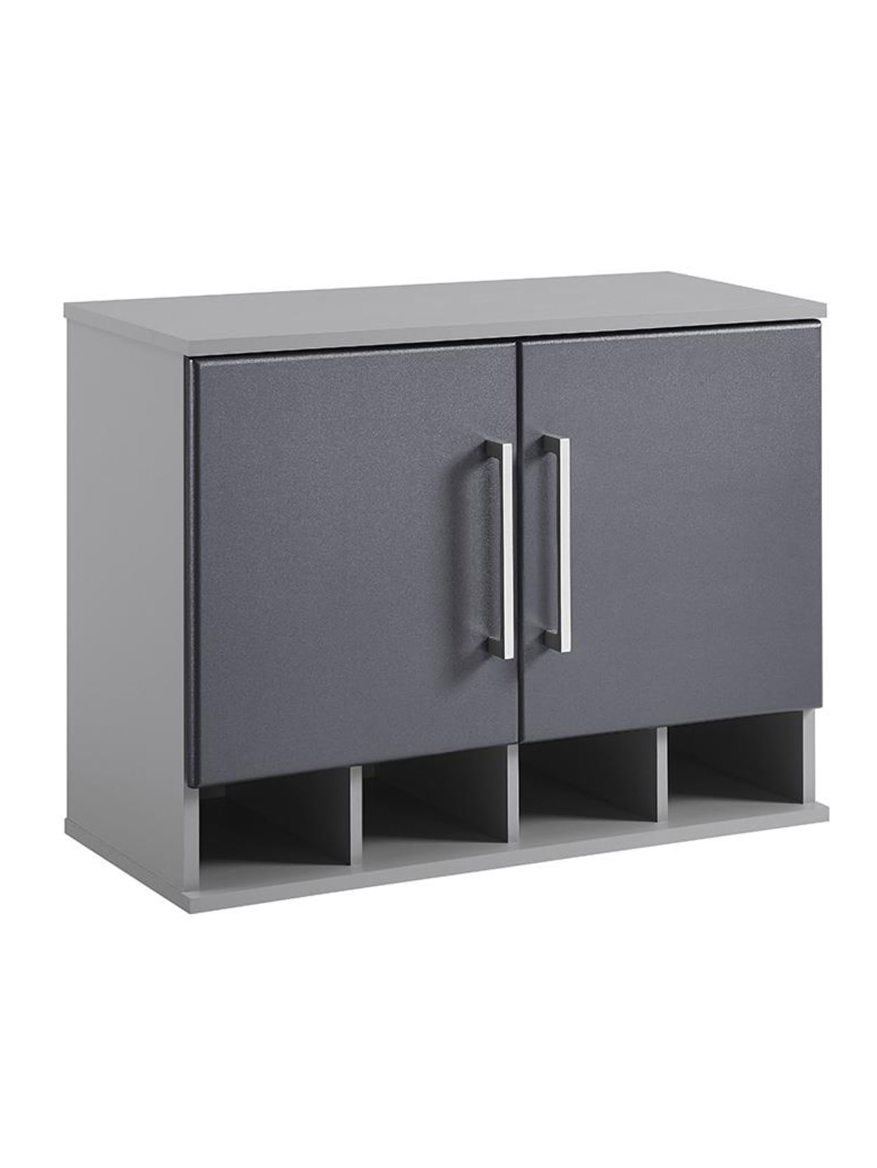 Ameriwood Home Latitude Wall Cabinet 2 Shelves Graphitegray Office Depot