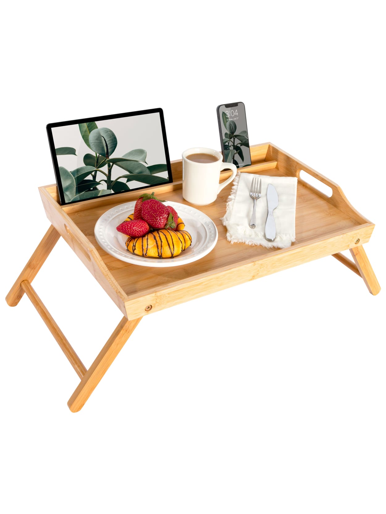 Lapgear Lap Desk With Legs Natural Bamboo Office Depot