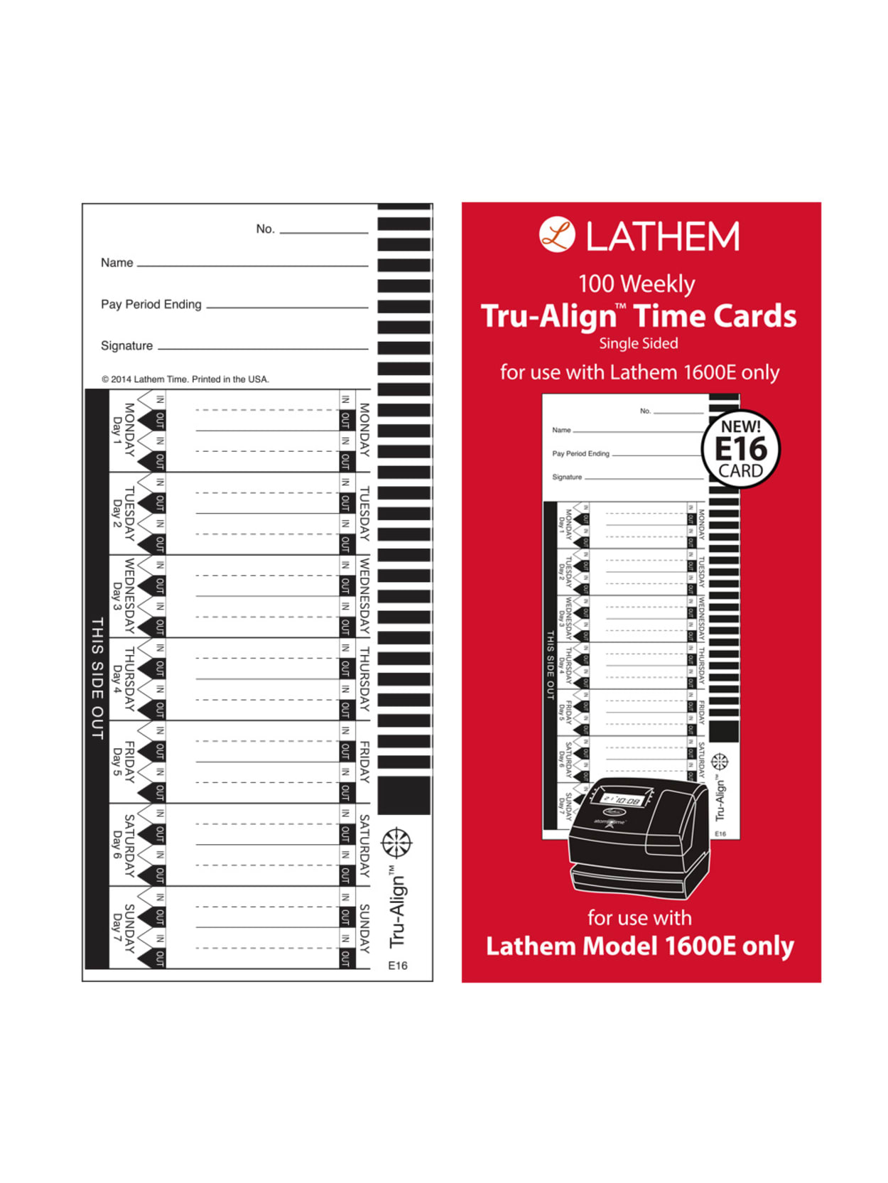 E16 Time Cards F1600e 10pk We Office Depot